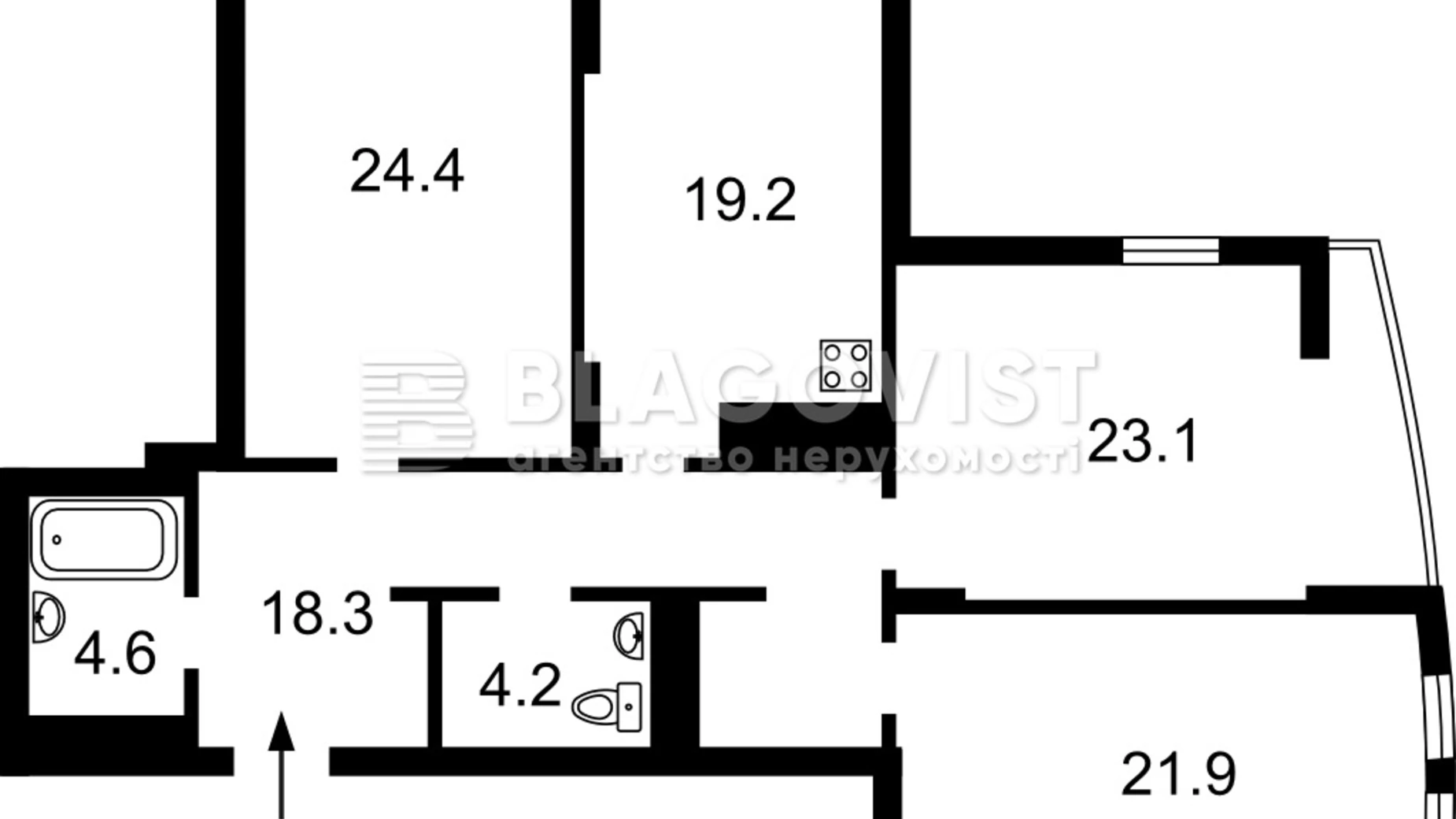 Продается 4-комнатная квартира 120 кв. м в Киеве, ул. Голосеевская, 13Б - фото 3