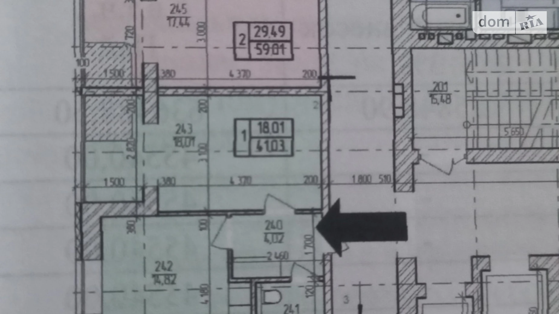 Продается 1-комнатная квартира 41.03 кв. м в Хмельницком, цена: 31500 $ - фото 2