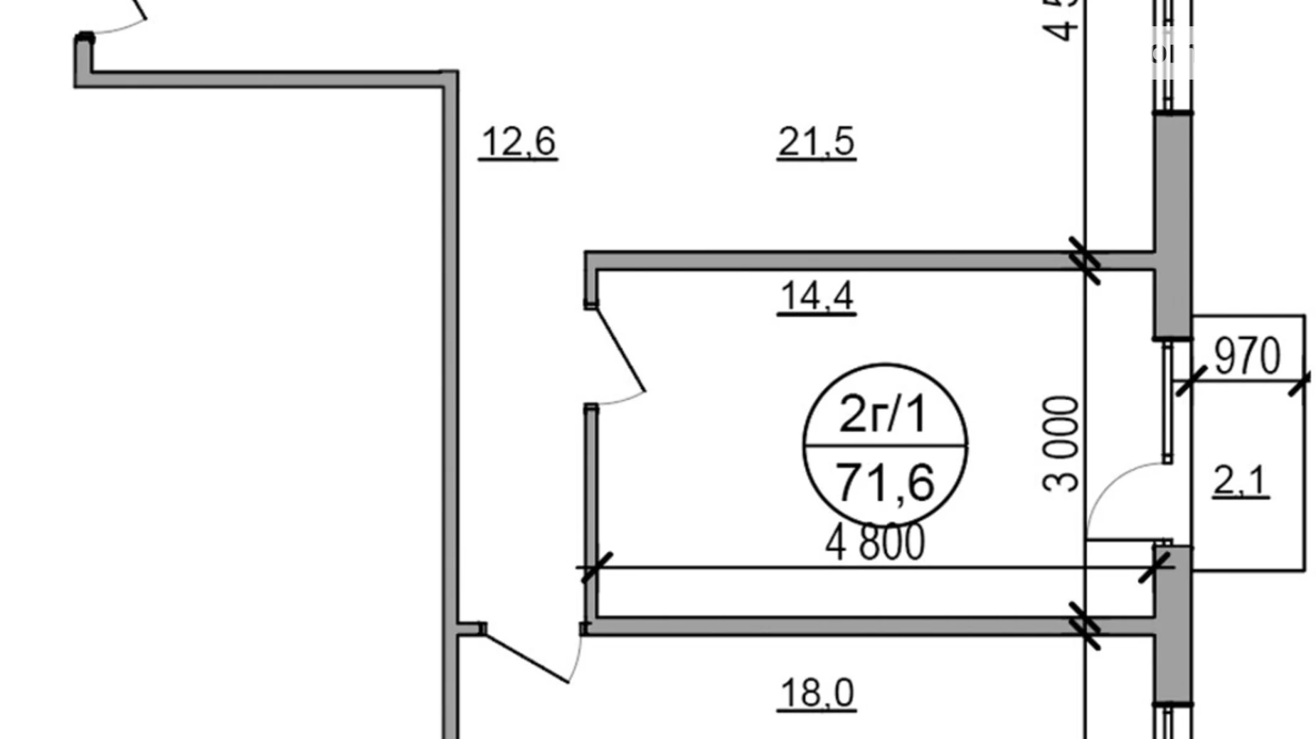 Продается 2-комнатная квартира 71.6 кв. м в Басовке, Кольцевая дор. - фото 2