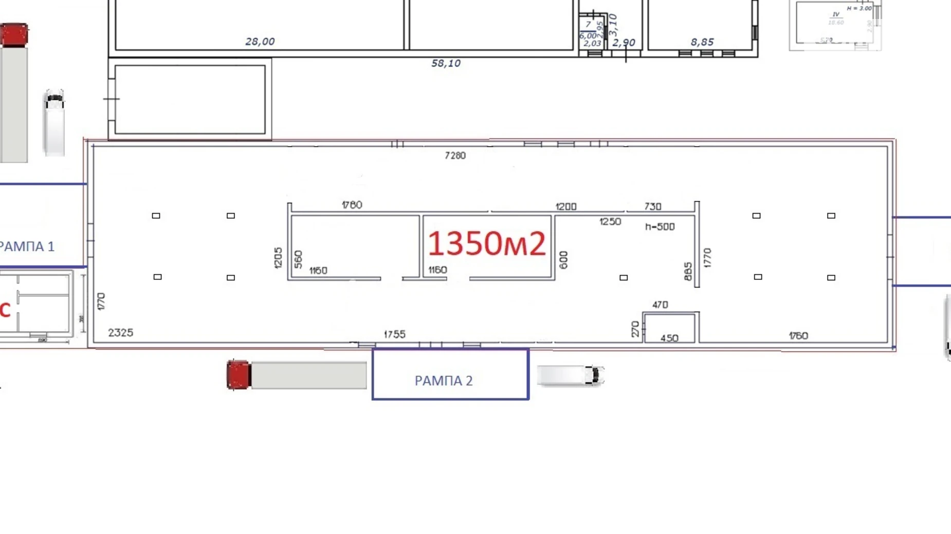 Сдается в аренду помещения свободного назначения 1350 кв. м в 1-этажном здании, цена: 108000 грн - фото 2