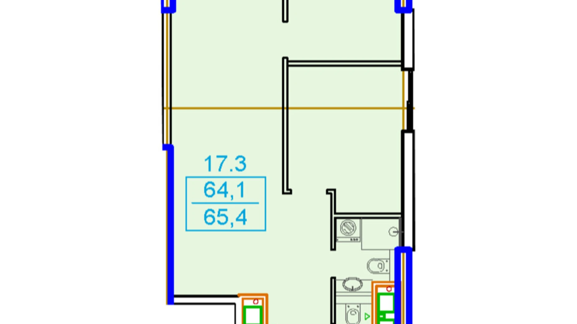 Продается 2-комнатная квартира 65.4 кв. м в Одессе, ул. Генуэзская, 1Ж - фото 2