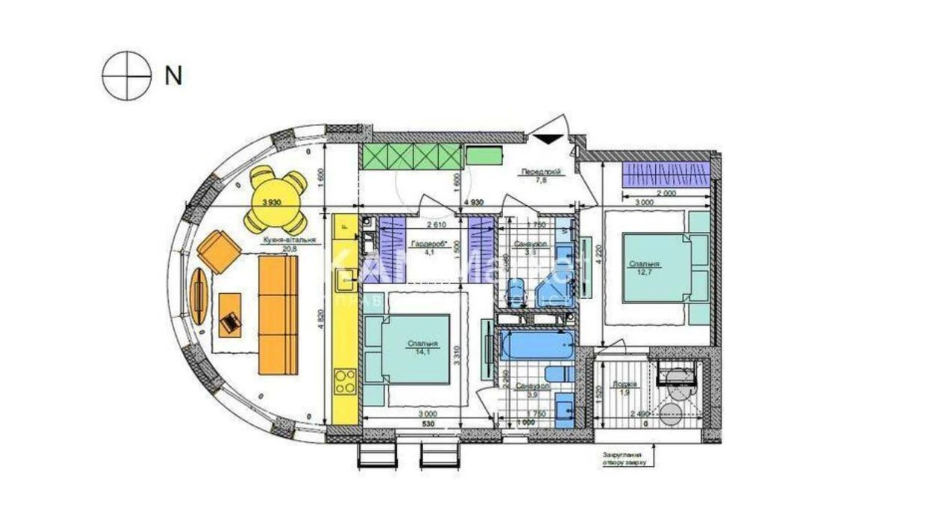 Продается 2-комнатная квартира 65.9 кв. м в Киеве, цена: 135095 $ - фото 3