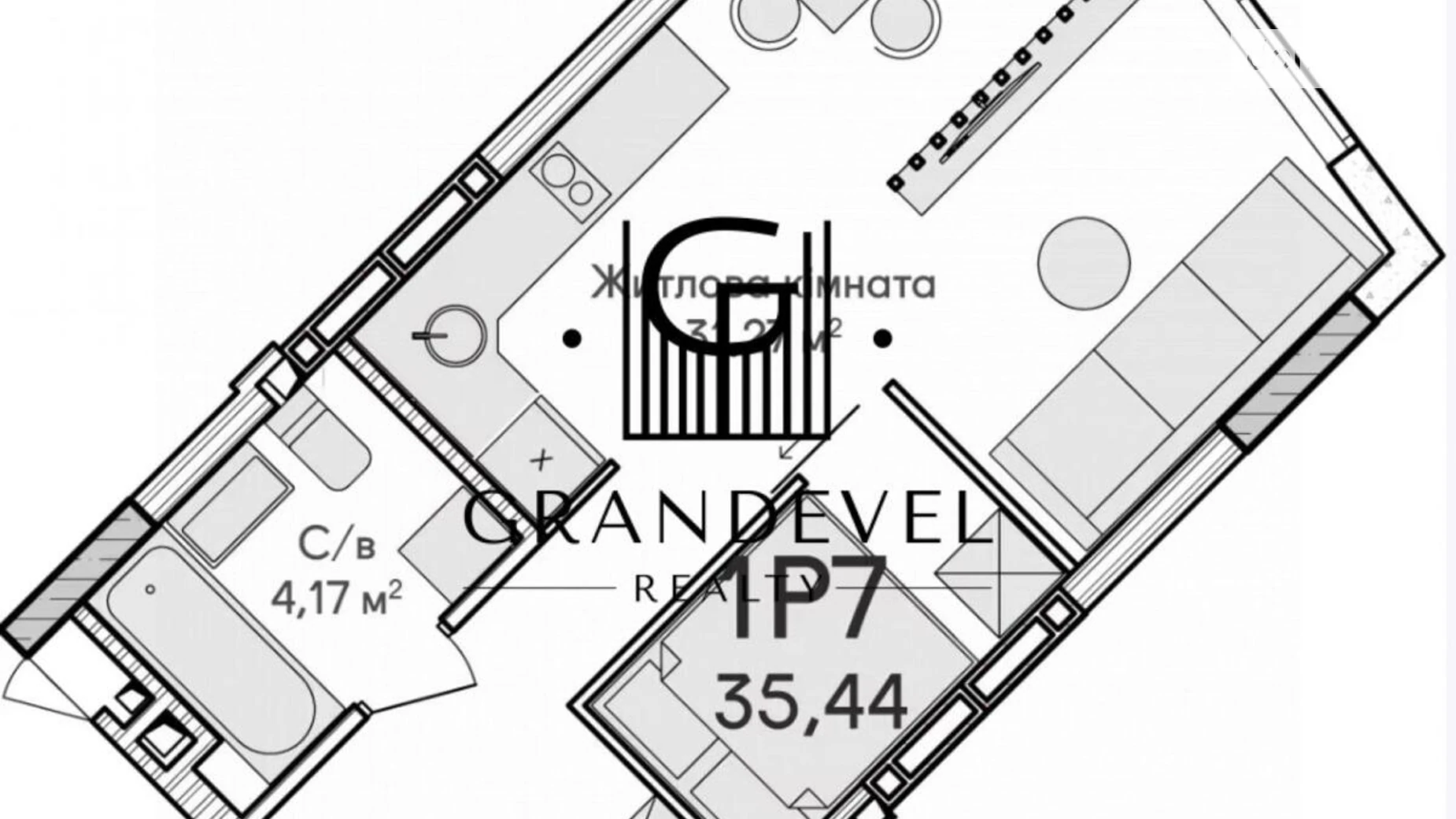 Продається 1-кімнатна квартира 36 кв. м у Ірпені, вул. Кобилянської Ольги, 12 - фото 3