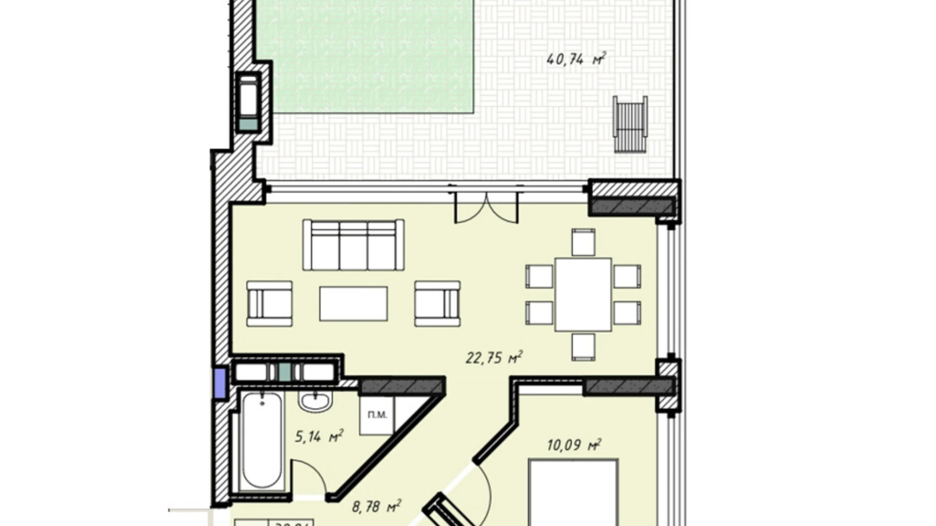 Продается 2-комнатная квартира 80.25 кв. м в Ровно, ул. Степана Бандеры, 12Б - фото 2