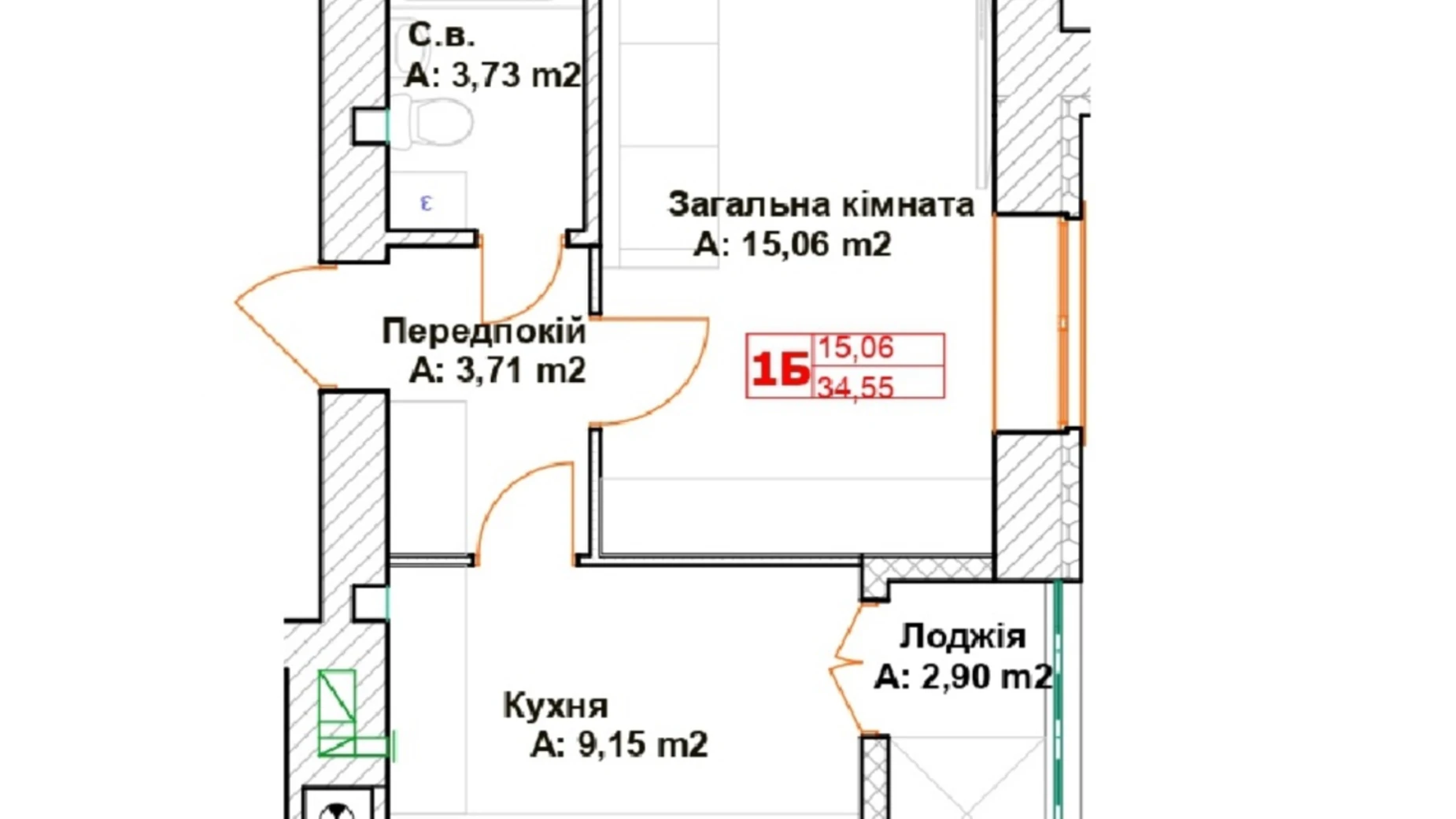 Продається 1-кімнатна квартира 36 кв. м у Бучі, вул. Вишнева, 35 - фото 5