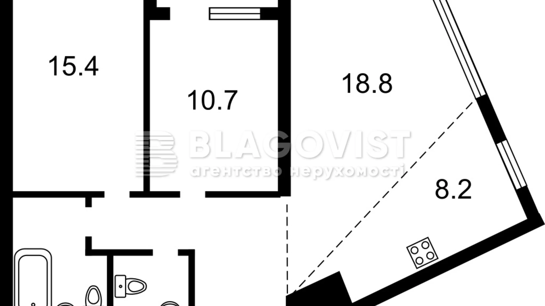Продається 2-кімнатна квартира 74 кв. м у Києві, цена: 223000 $ - фото 4