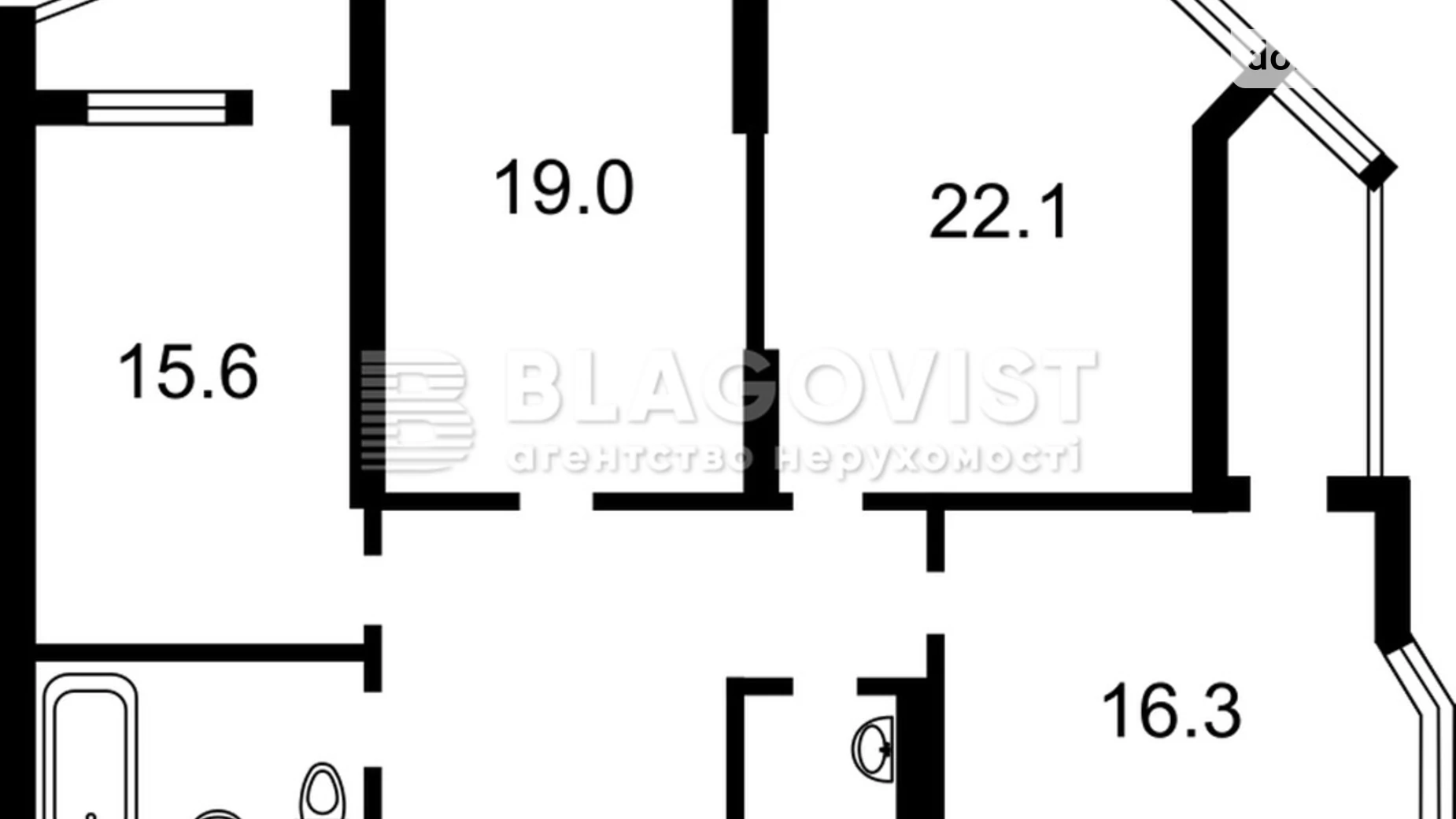 Продается 4-комнатная квартира 104 кв. м в Киеве, ул. Драгоманова, 4А - фото 2