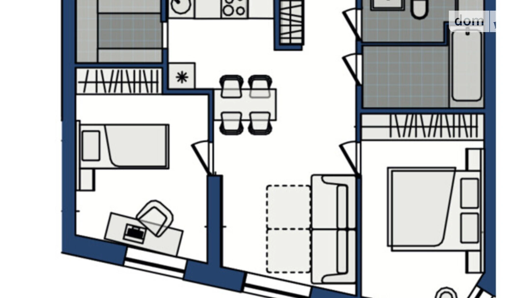 Продается 2-комнатная квартира 55.78 кв. м в Хмельницком, ул. Озерная, 20 - фото 2