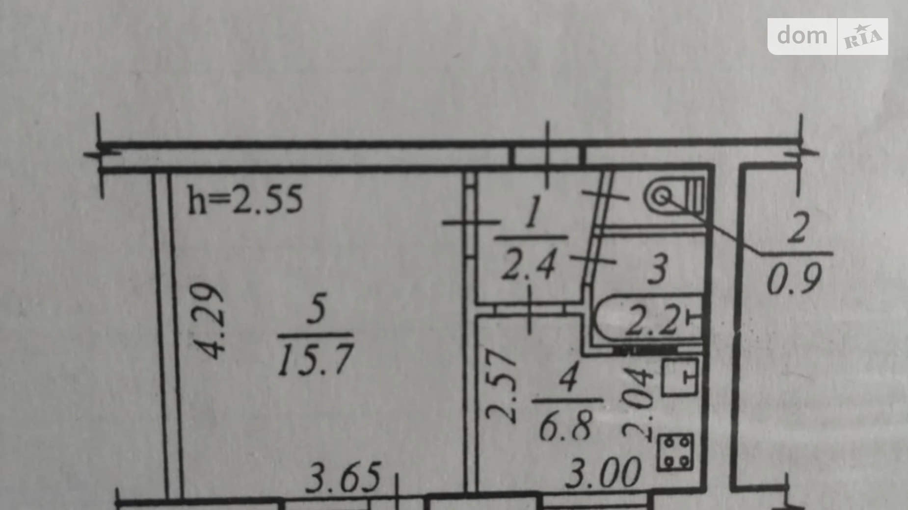 Продається 1-кімнатна квартира 28.6 кв. м у Дніпрі, вул. Полігонна(Погребняка), 18Г - фото 3