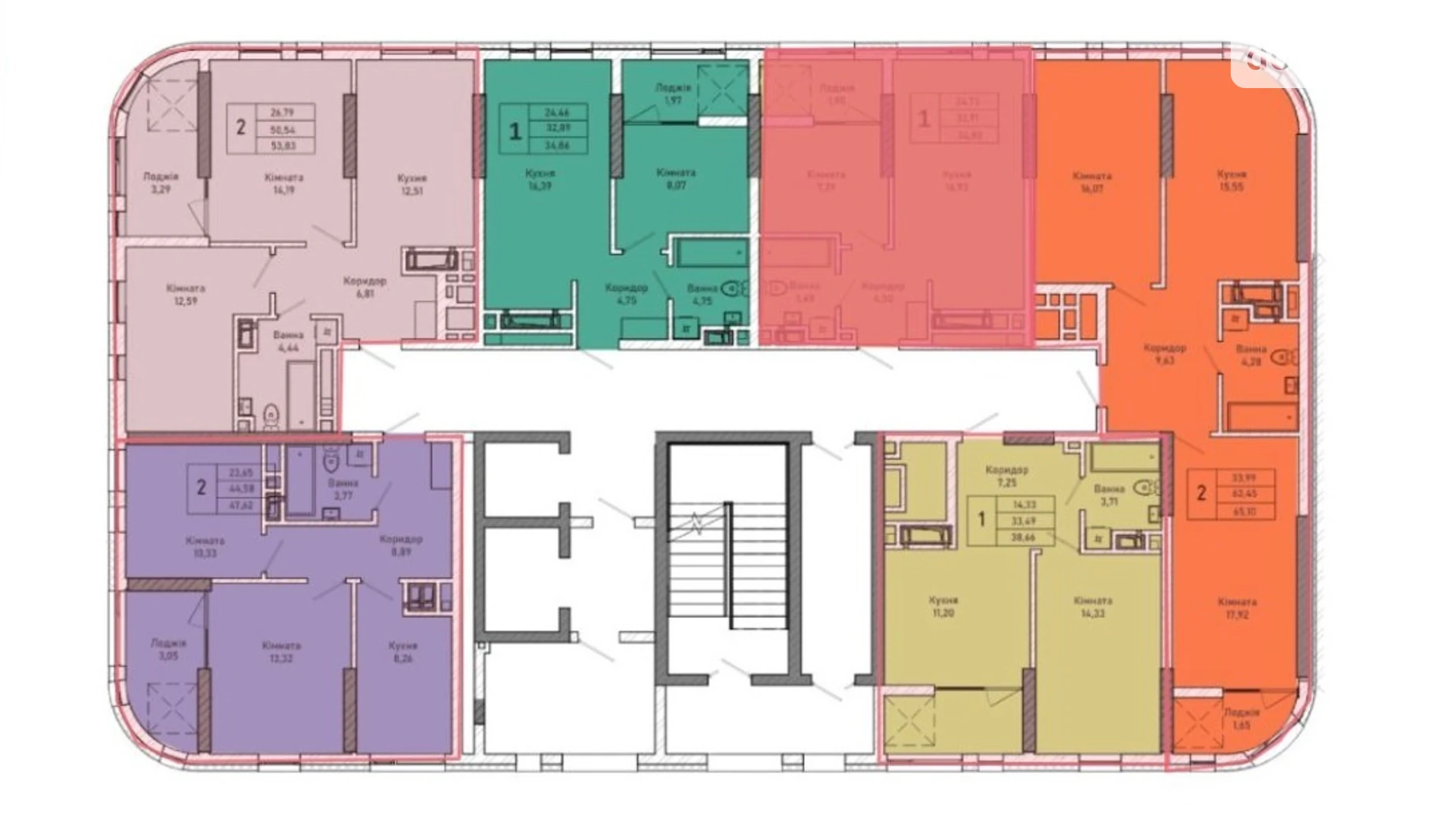 Продается 2-комнатная квартира 65 кв. м в Львове, ул. Миколайчука, 38 корпус 1 - фото 4