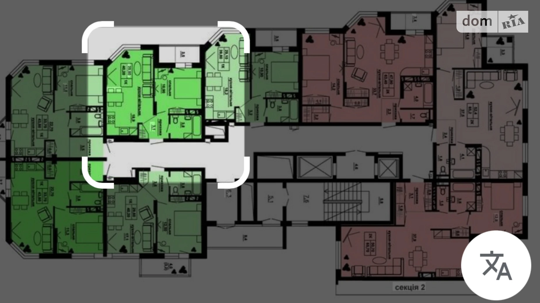 1-кімнатна квартира 40.2 кв. м у Тернополі, бул. Куліша Пантелеймона - фото 2