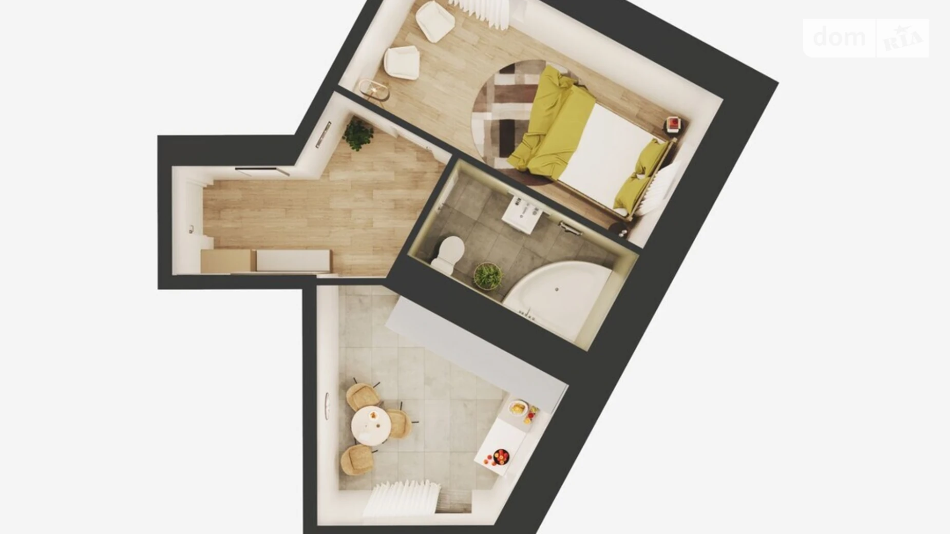 Продается 1-комнатная квартира 46.75 кв. м в Липинах, цена: 52937 $ - фото 2