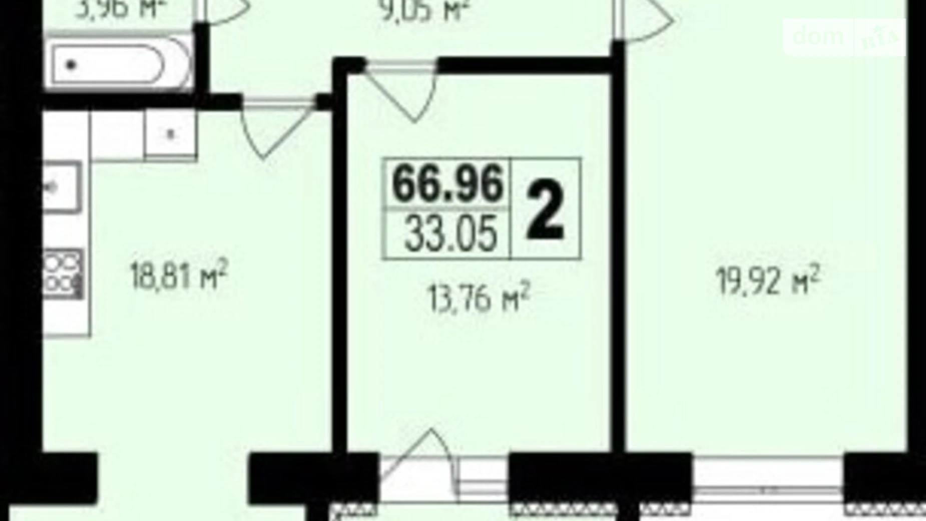 Продається 2-кімнатна квартира 66.96 кв. м у Хмельницькому, вул. Проскурівського Підпілля, 131/2 - фото 2