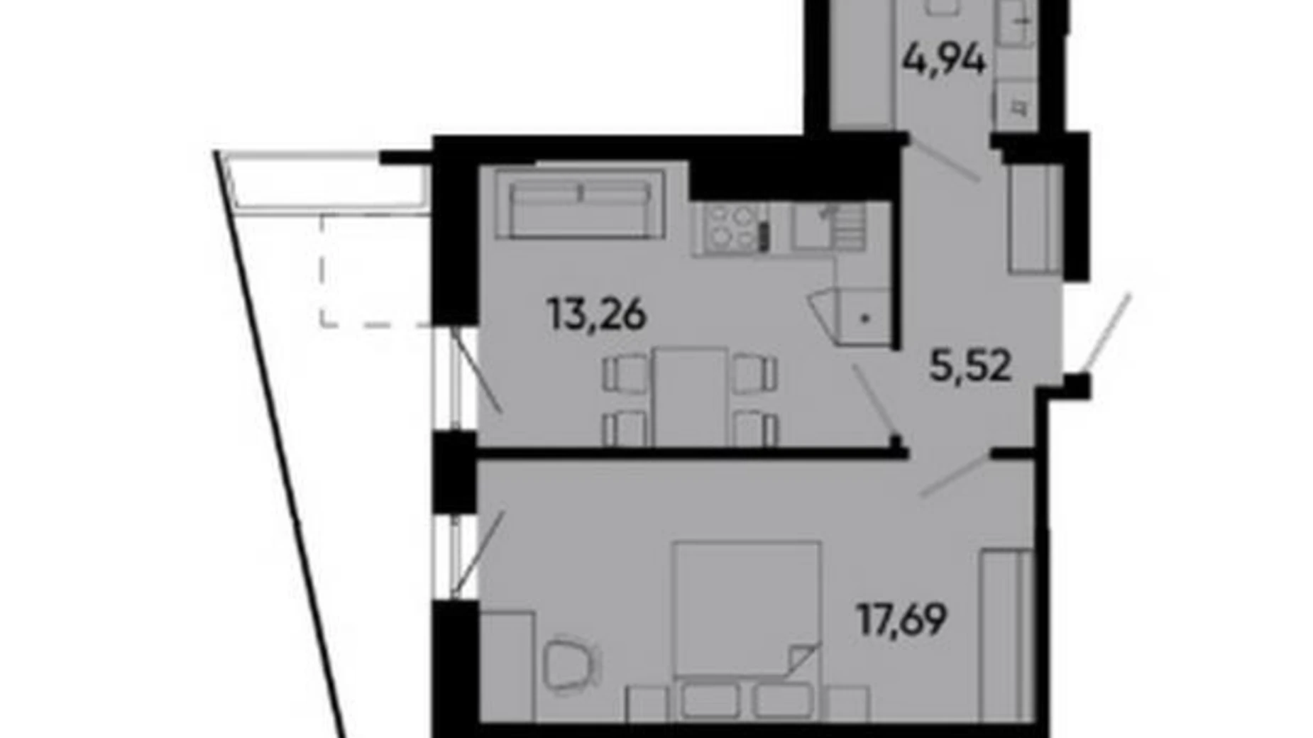 Продается 1-комнатная квартира 44 кв. м в, цена: 57486 $ - фото 5
