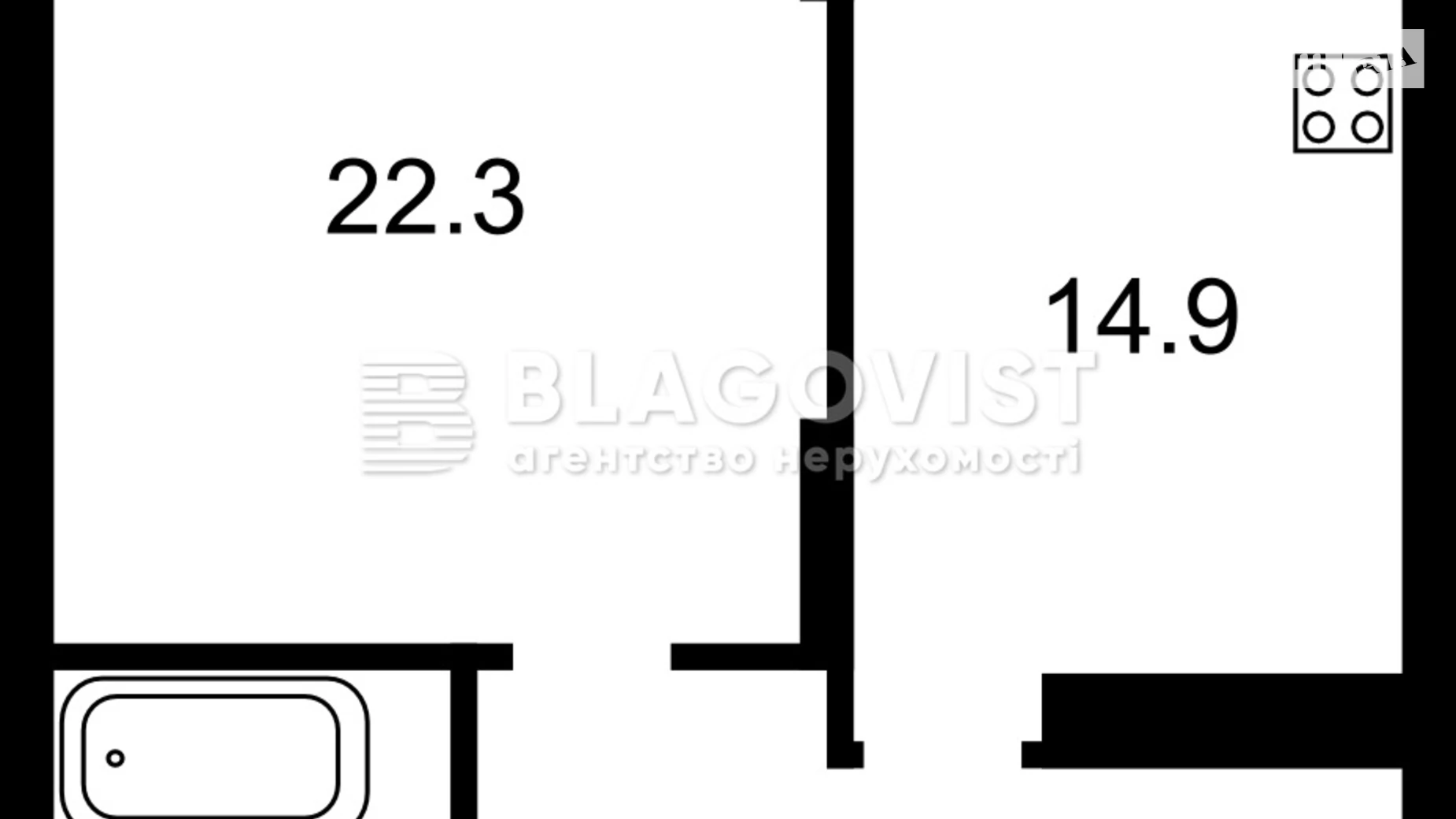 Продается 1-комнатная квартира 55 кв. м в Киеве, ул. Александра Мишуги, 12 - фото 2