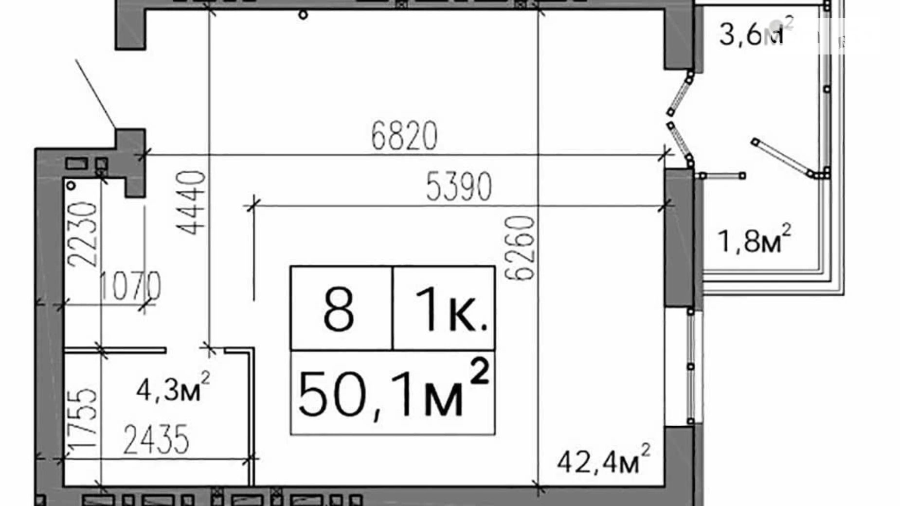 Продается 1-комнатная квартира 50 кв. м в Днепре, ул. Хмельницкого Богдана, 11А - фото 2