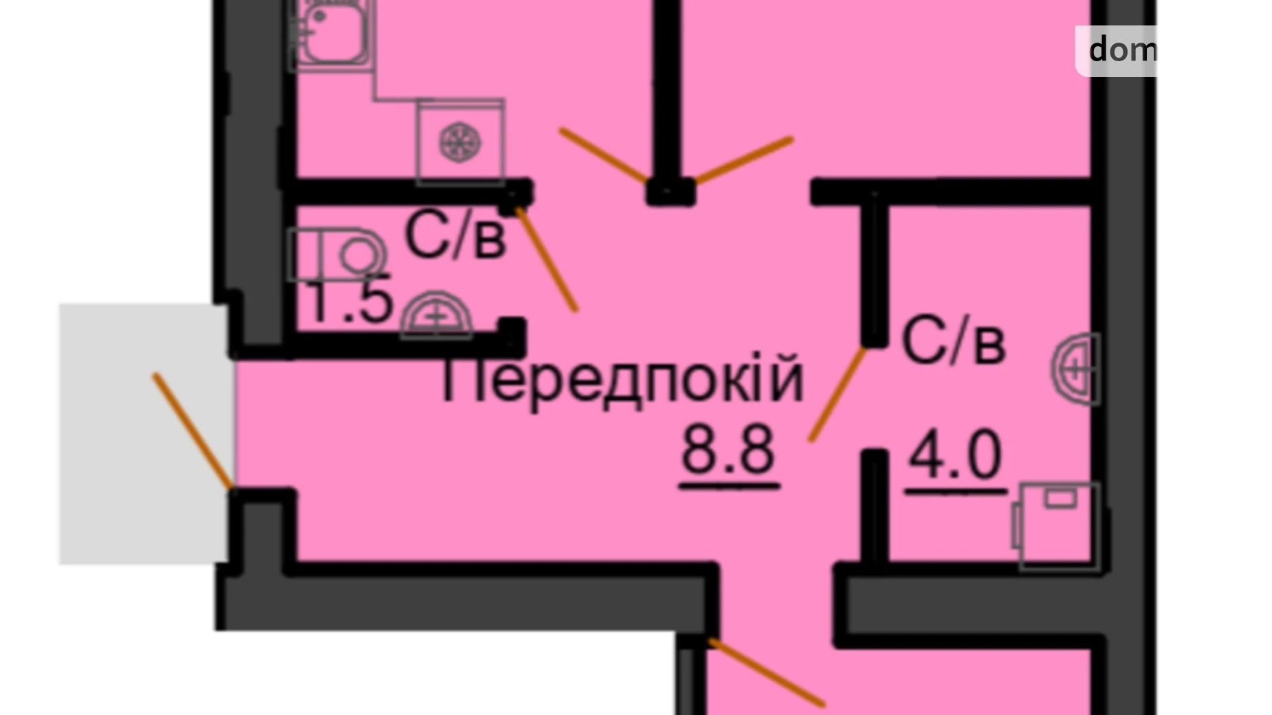 Продается 2-комнатная квартира 66.1 кв. м в Софиевской Борщаговке, ул. Радостная, 3 - фото 2