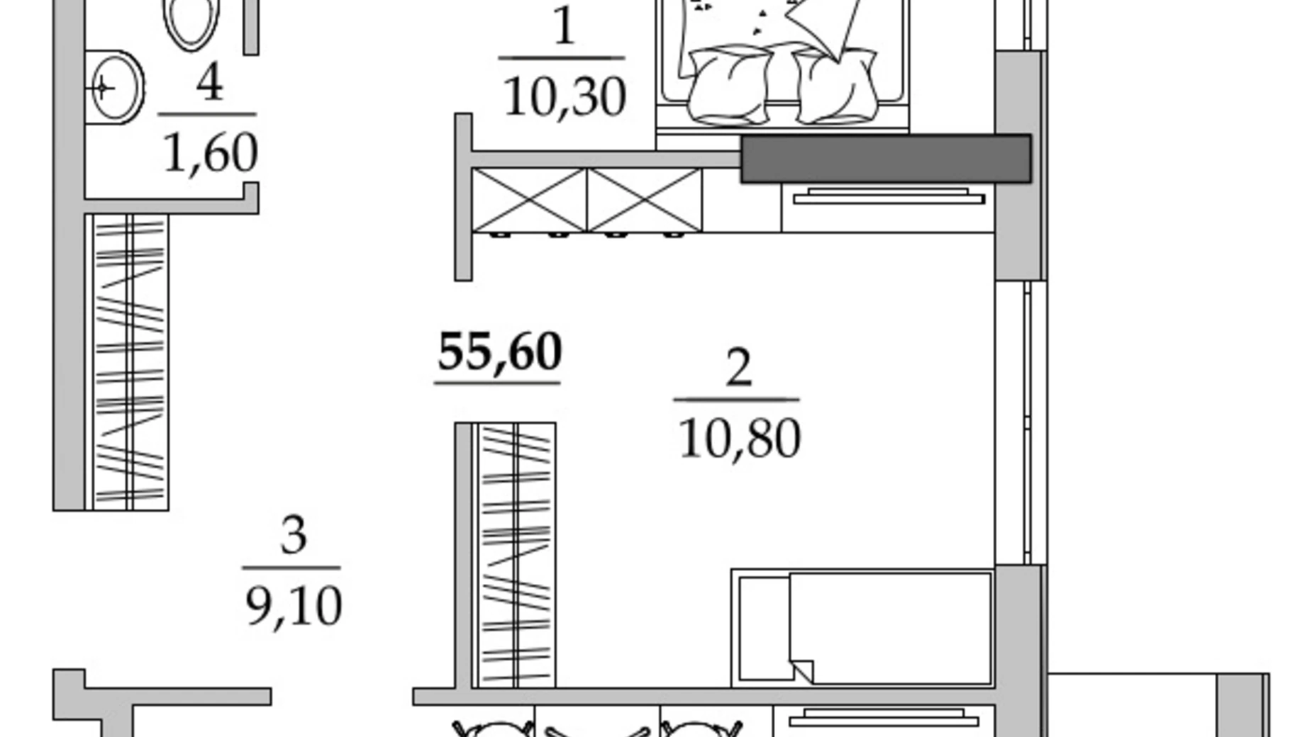 Продается 2-комнатная квартира 56 кв. м в Лиманке, ул. Спортивная - фото 3