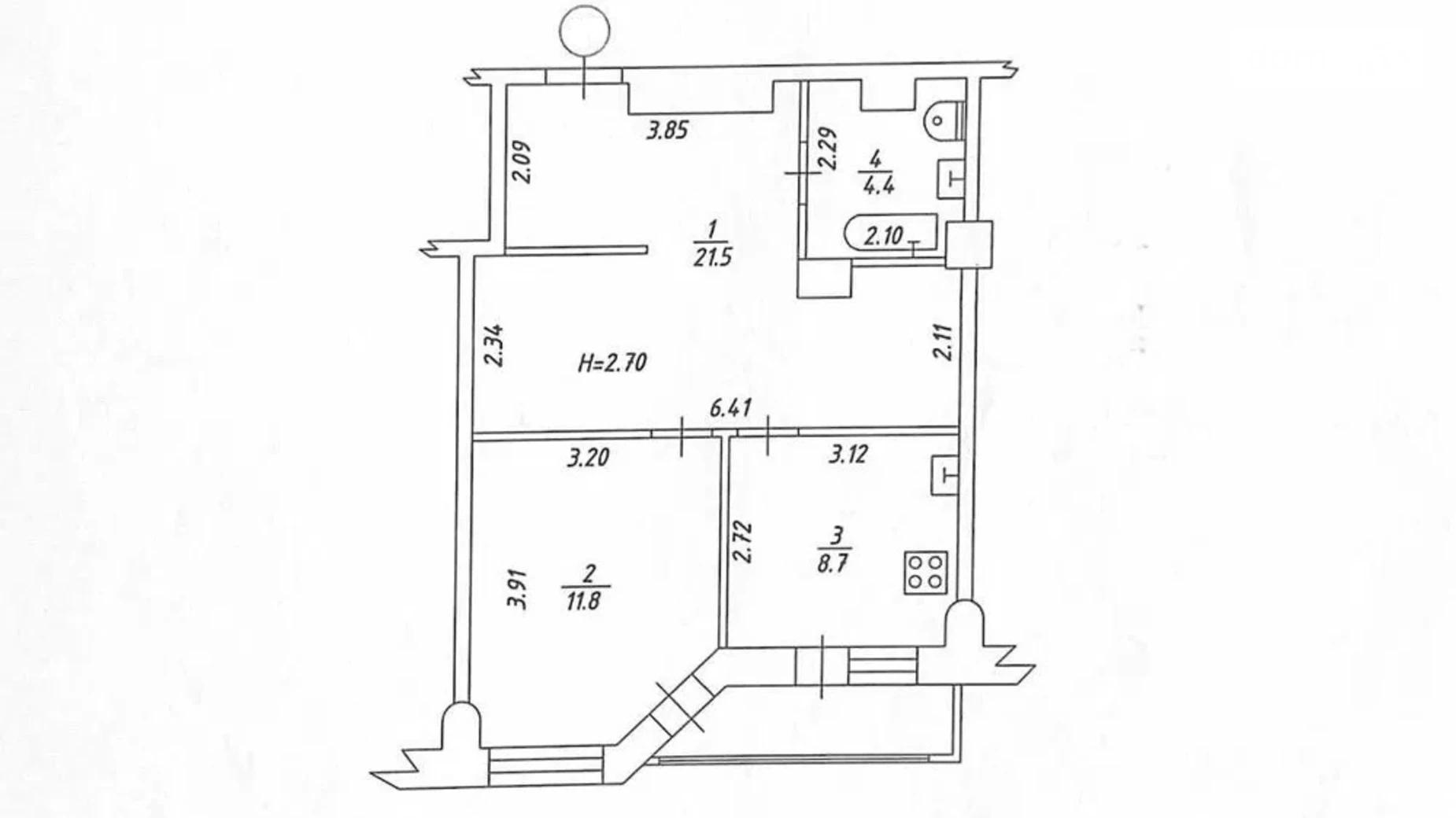 Продається 1-кімнатна квартира 50 кв. м у Харкові, вул. Мирослава Мисли(Цілиноградська), 58Б - фото 2