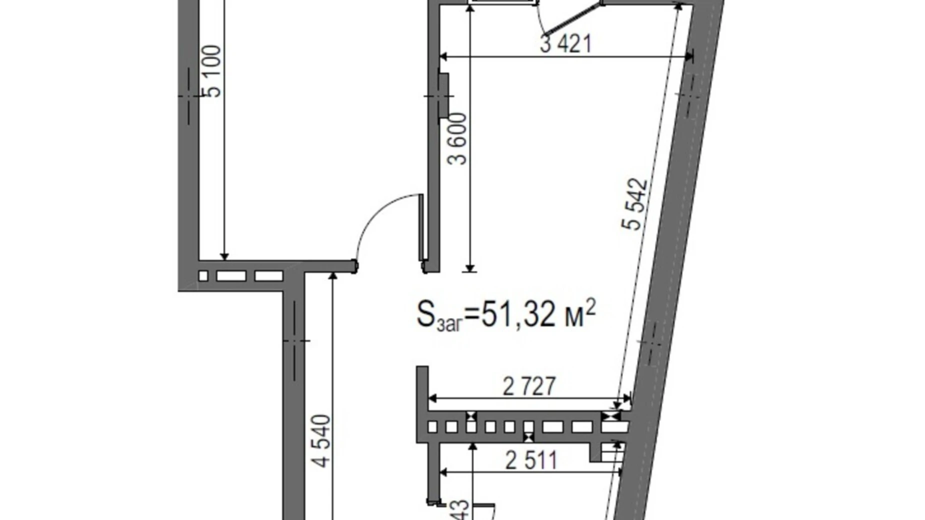Продається 1-кімнатна квартира 51.32 кв. м у Львові, вул. Зелена, 387 - фото 2