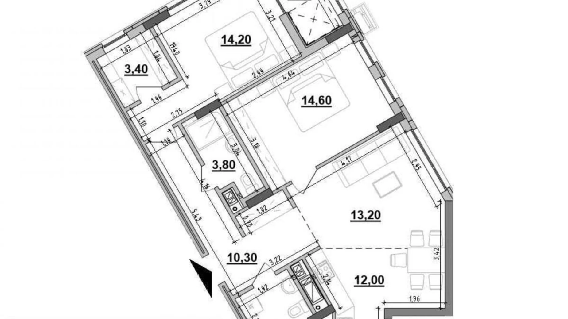 Продается 2-комнатная квартира 82.1 кв. м в Львове, ул. Хмельницкого Богдана, 207 - фото 2