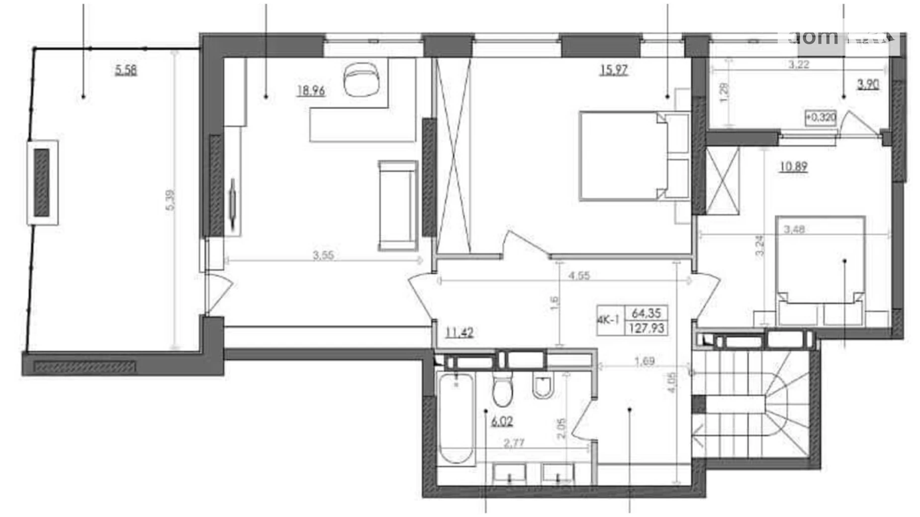 Продается 4-комнатная квартира 123.1 кв. м в Киеве, Столичное шоссе, 3 - фото 2