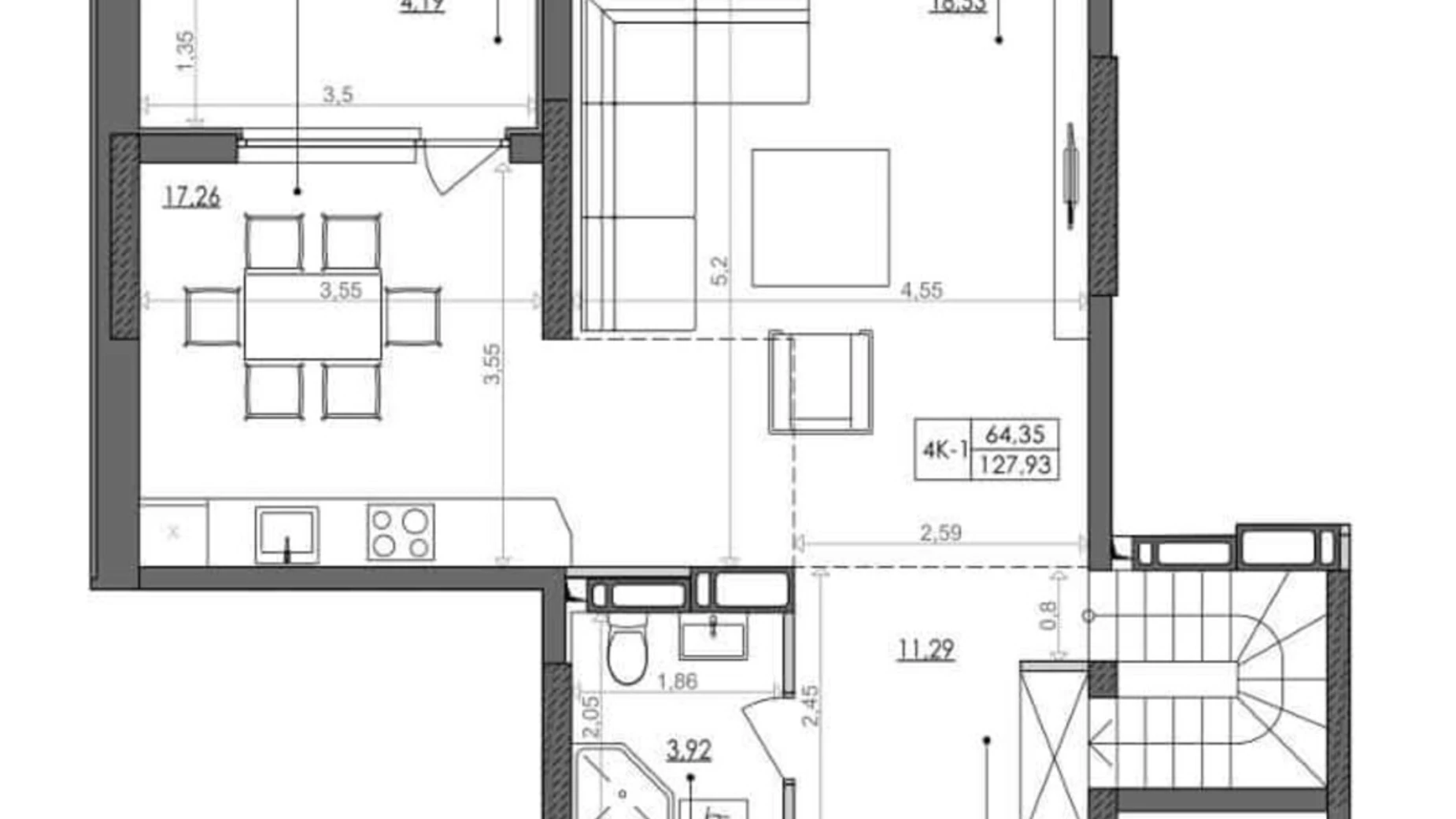 Продается 4-комнатная квартира 123.1 кв. м в Киеве, Столичное шоссе, 3 - фото 3