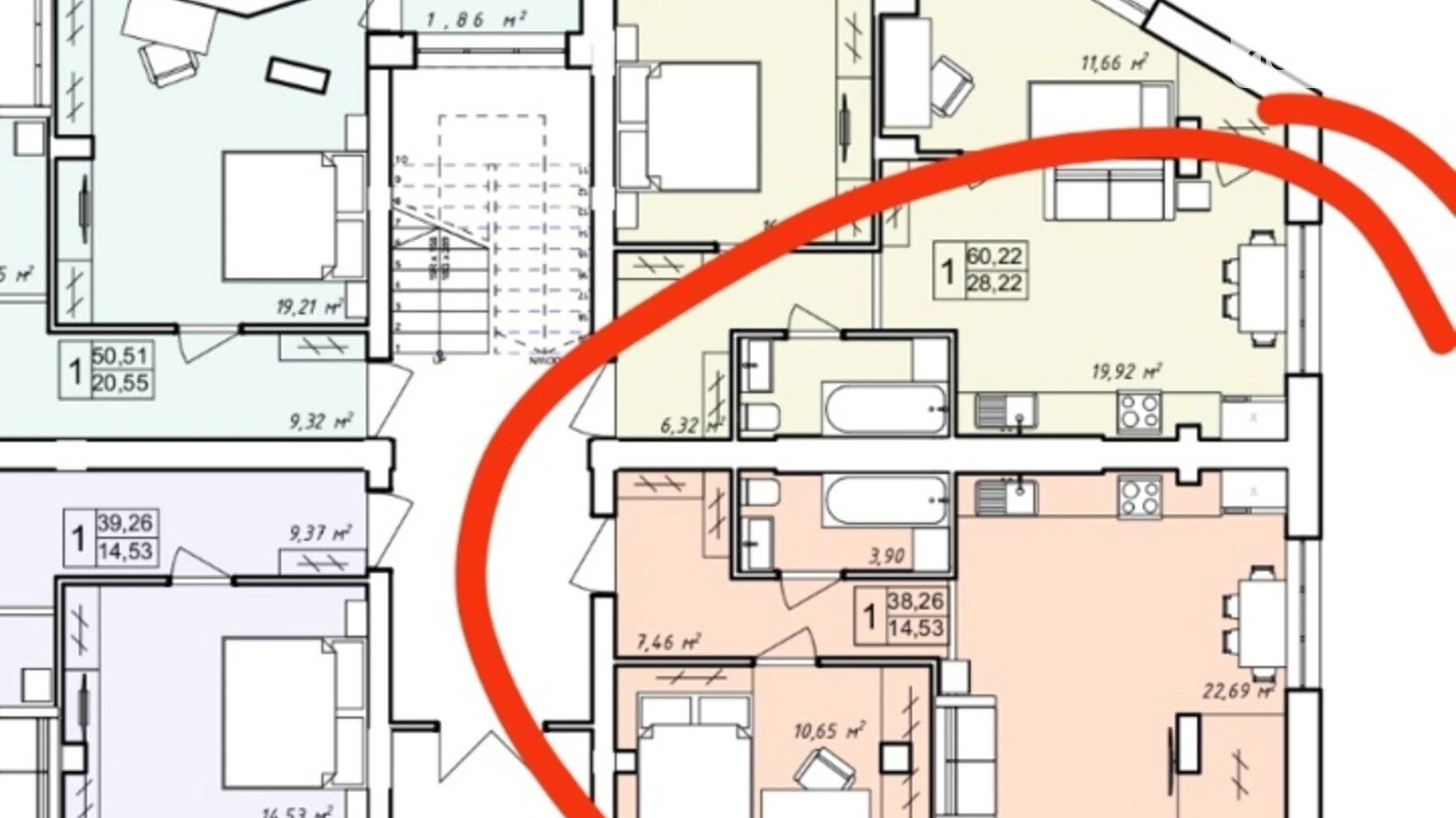 Продается 1-комнатная квартира 47 кв. м в Хмельницком, пер. Степана Бандеры, 14 - фото 3