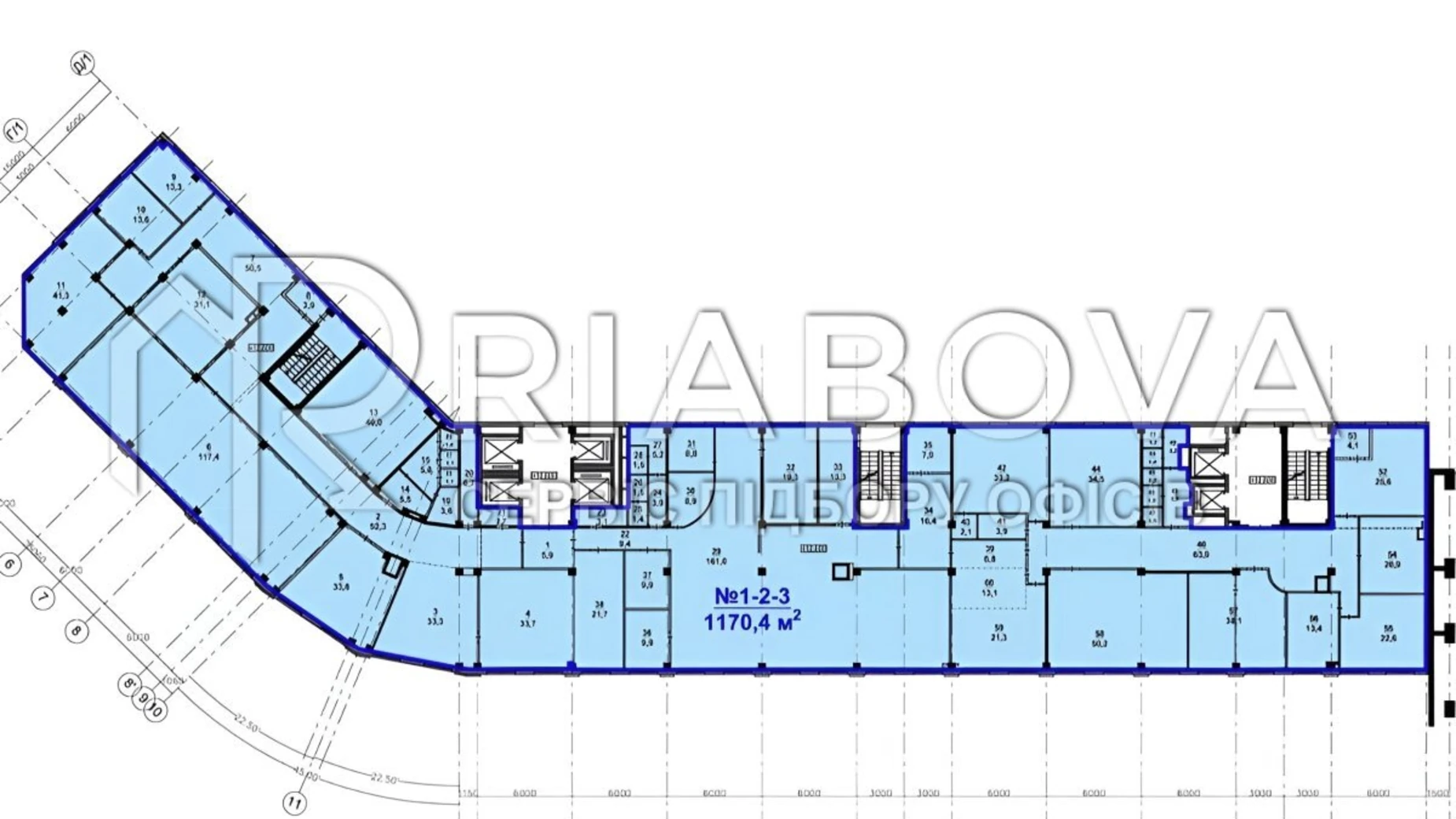 Сдается в аренду офис 1170.4 кв. м в бизнес-центре, цена: 409640 грн - фото 2