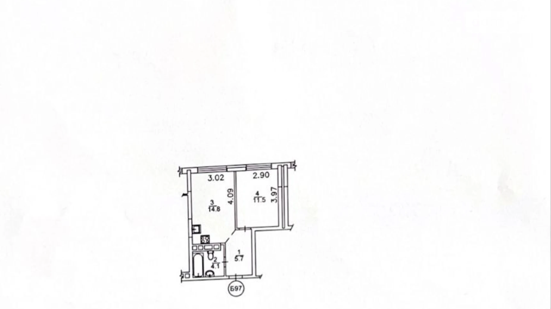 Продается 1-комнатная квартира 36.1 кв. м в Киеве, ул. Ивана Выговского(Маршала Гречко), 40/12 - фото 5