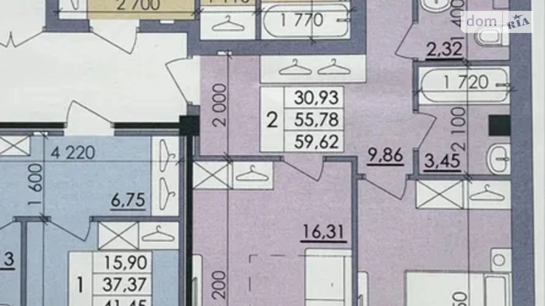 Продается 2-комнатная квартира 59.6 кв. м в Полтаве, ул. Башкирцевой Марии - фото 3