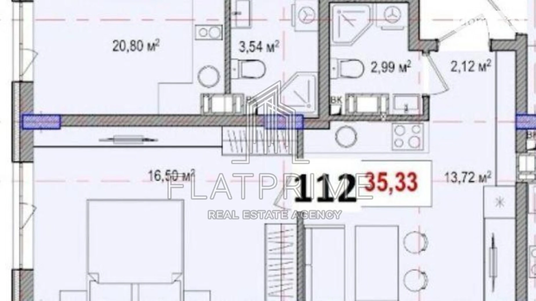 Продается 1-комнатная квартира 35.33 кв. м в Киеве, цена: 18300 $ - фото 2