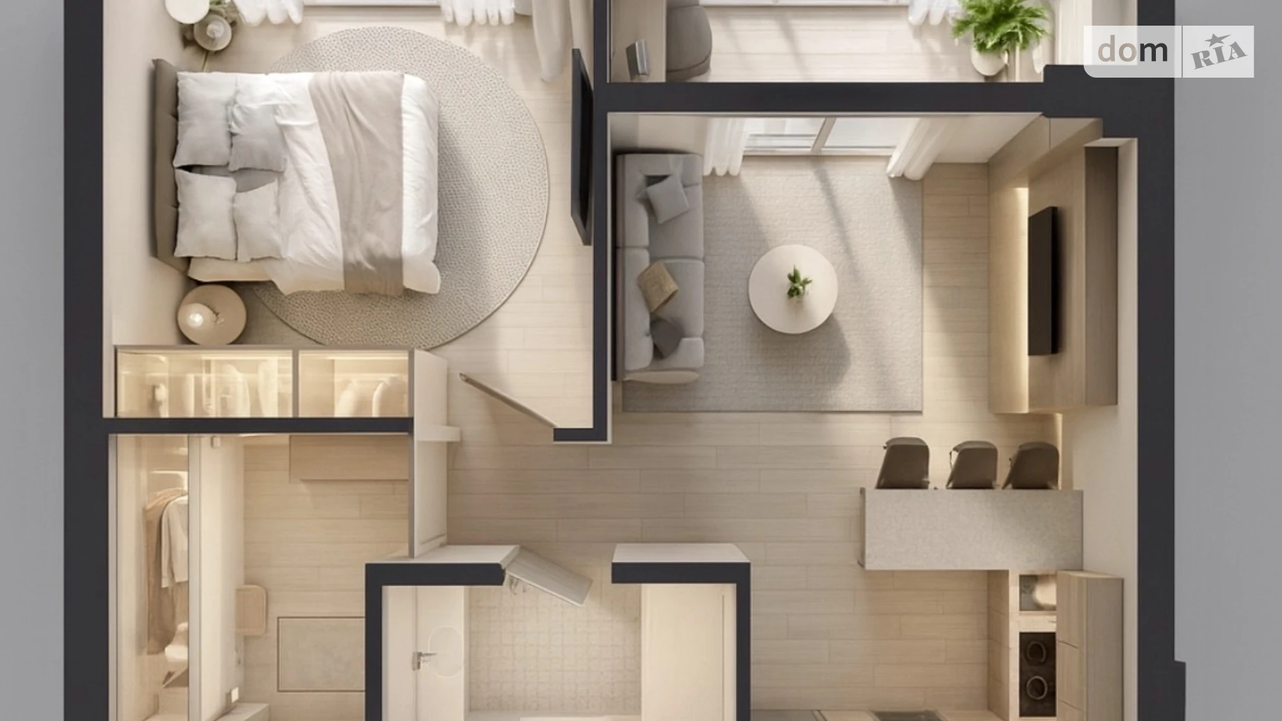 Продается 1-комнатная квартира 48.9 кв. м в Днепре, бул. Кучеревского, 1 - фото 2