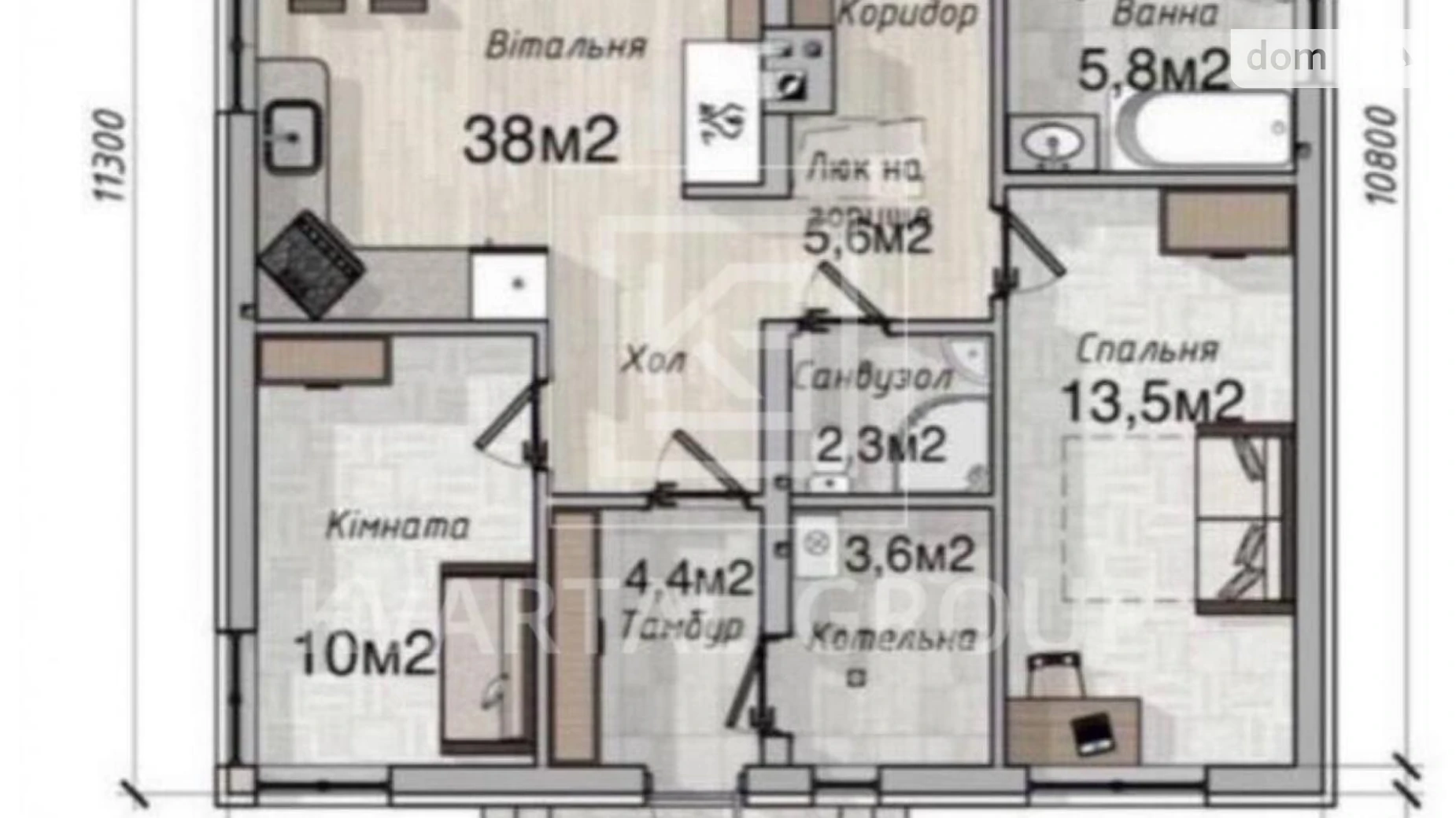 Продається одноповерховий будинок 117 кв. м з балконом, цена: 85000 $ - фото 3