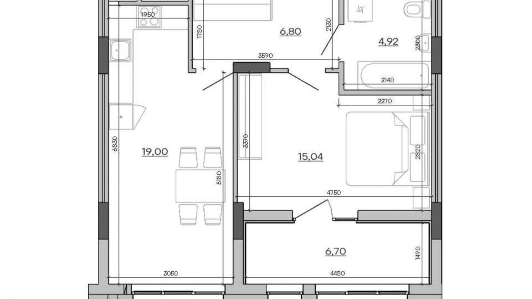 Продается 1-комнатная квартира 52.46 кв. м в Львове, ул. Промышленная, 50-52 - фото 2
