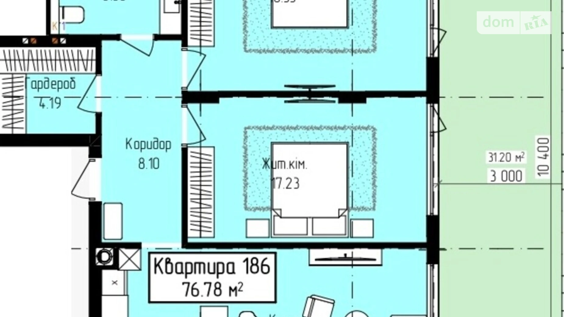 Продається 2-кімнатна квартира 65.18 кв. м у Ужгороді, вул. Собранецька, 129 - фото 2