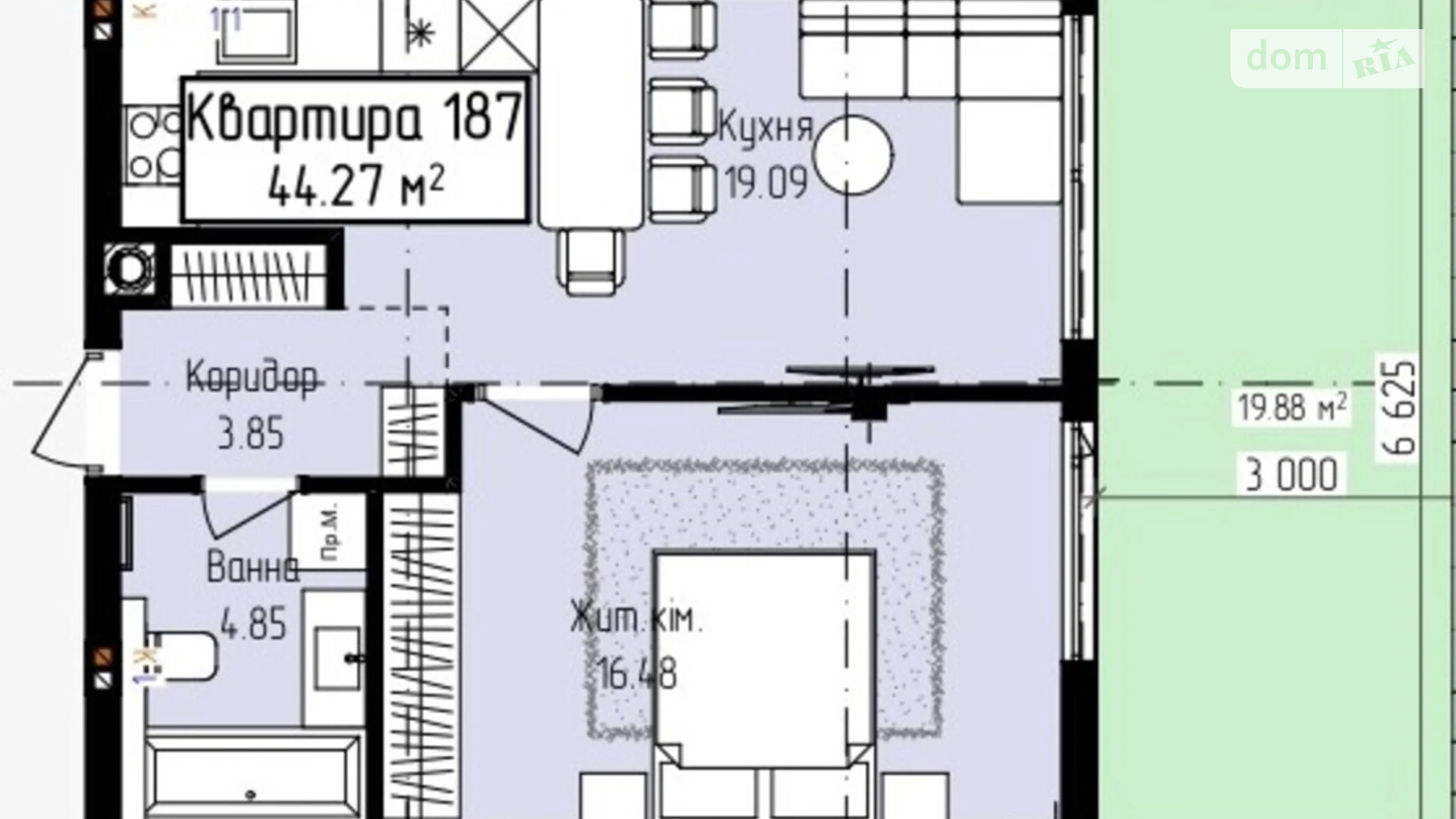Продається 1-кімнатна квартира 41.59 кв. м у Ужгороді, вул. Собранецька, 129 - фото 2