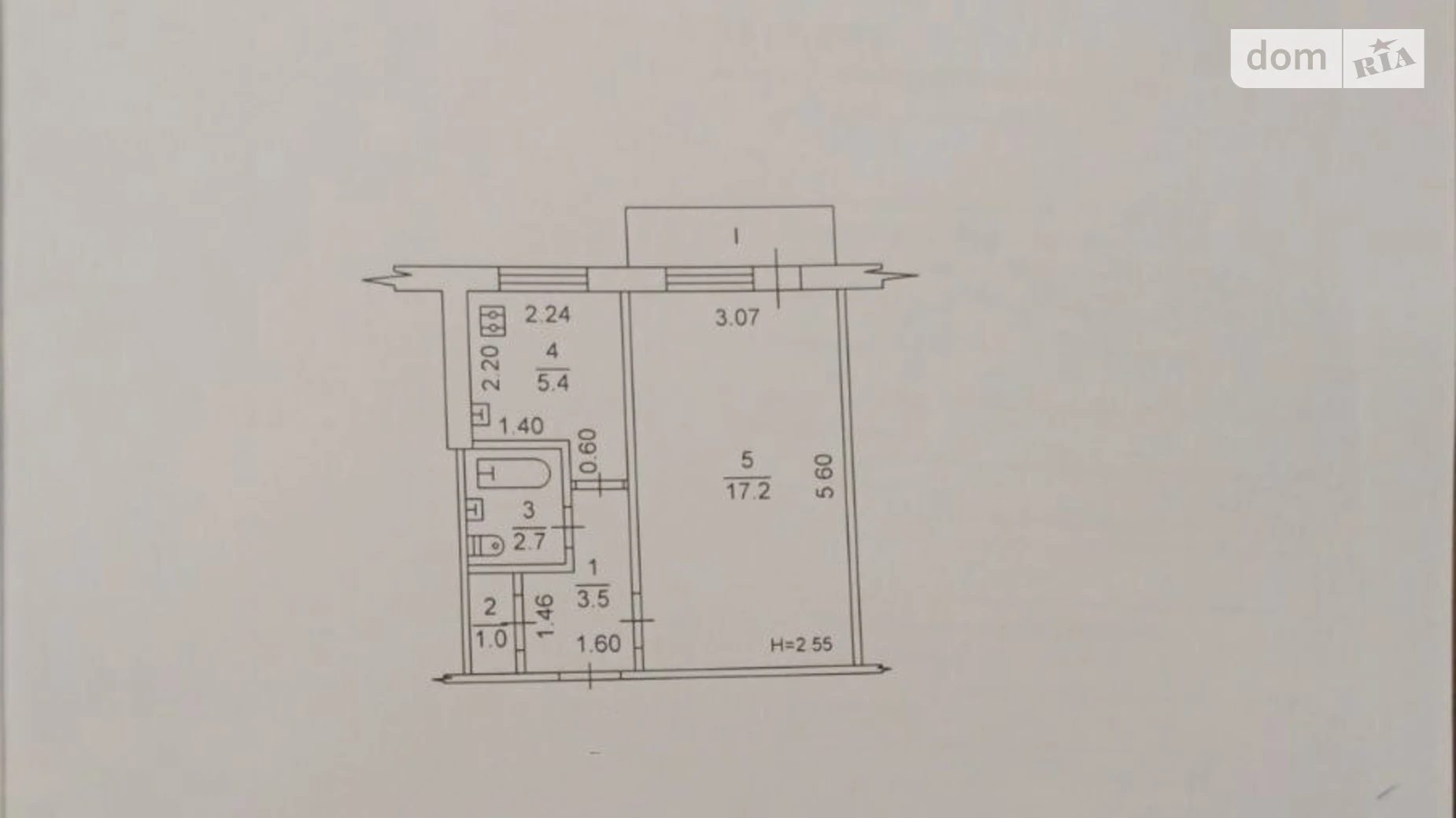 Продається 1-кімнатна квартира 30.8 кв. м у Харкові, просп. Тракторобудівників, 94Б - фото 2