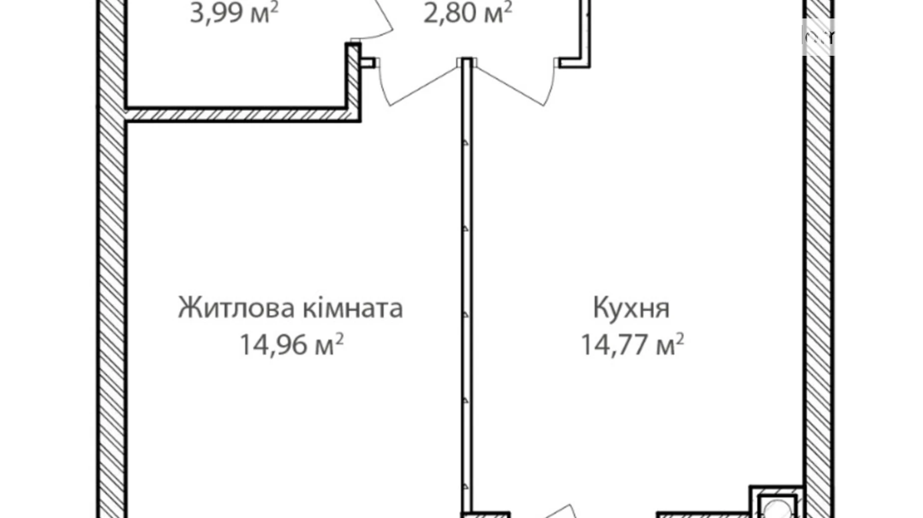 Продается 1-комнатная квартира 38 кв. м в Ирпене, ул. Ольги Кобылянской(Достоевского), 2 - фото 3
