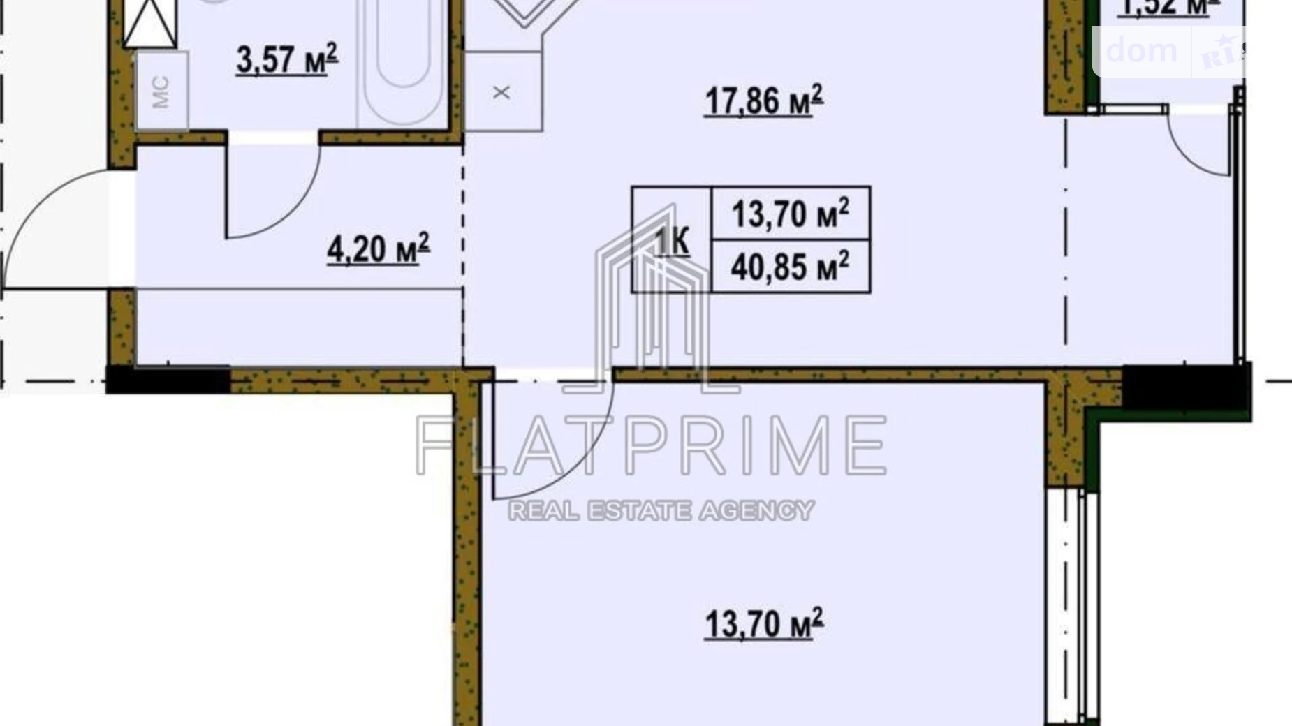 Продається 1-кімнатна квартира 40.85 кв. м у Києві, вул. Милославська - фото 3
