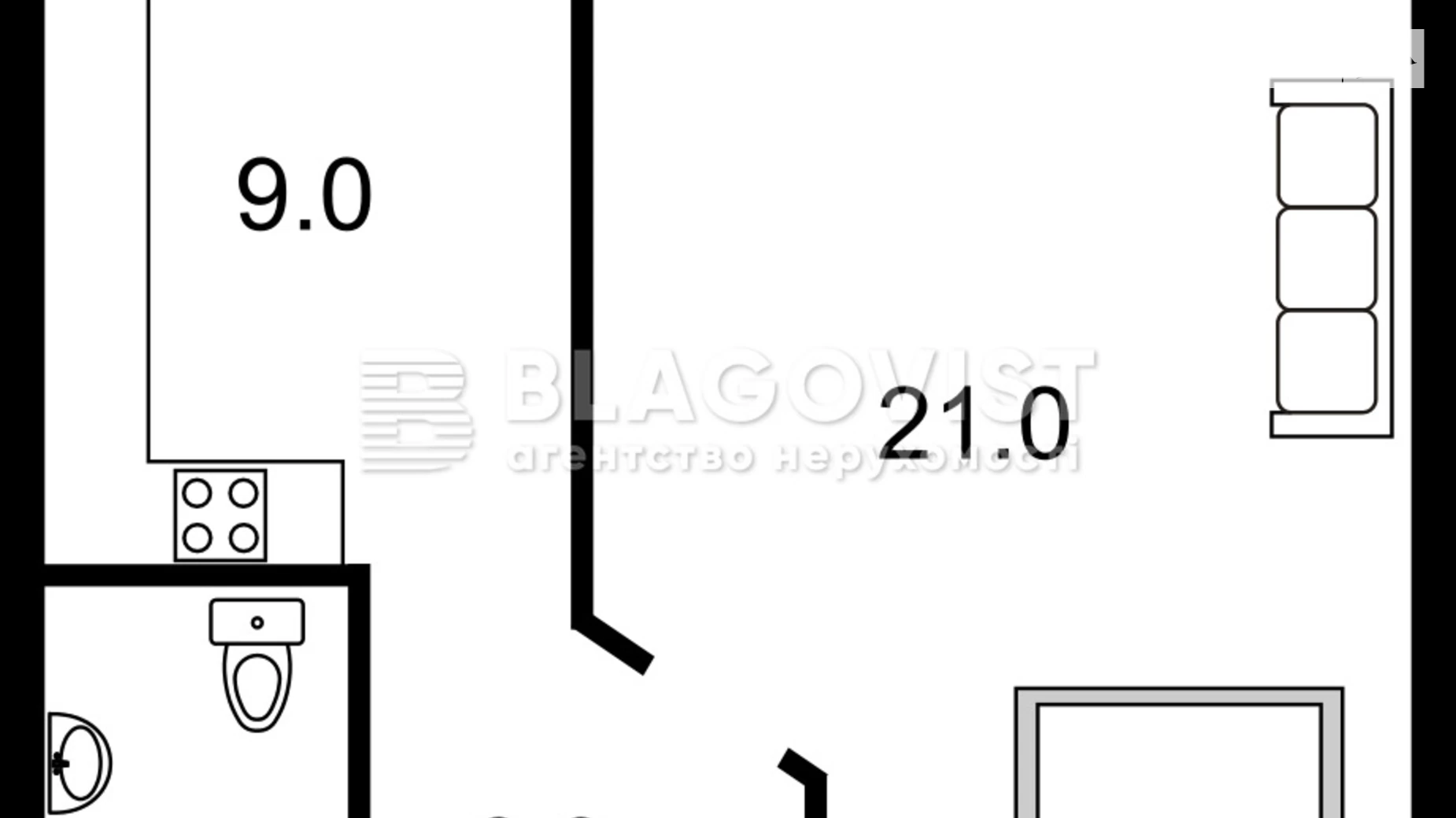 Продается 1-комнатная квартира 35.75 кв. м в Киеве, ул. Антоновича(Горького), 39 - фото 3