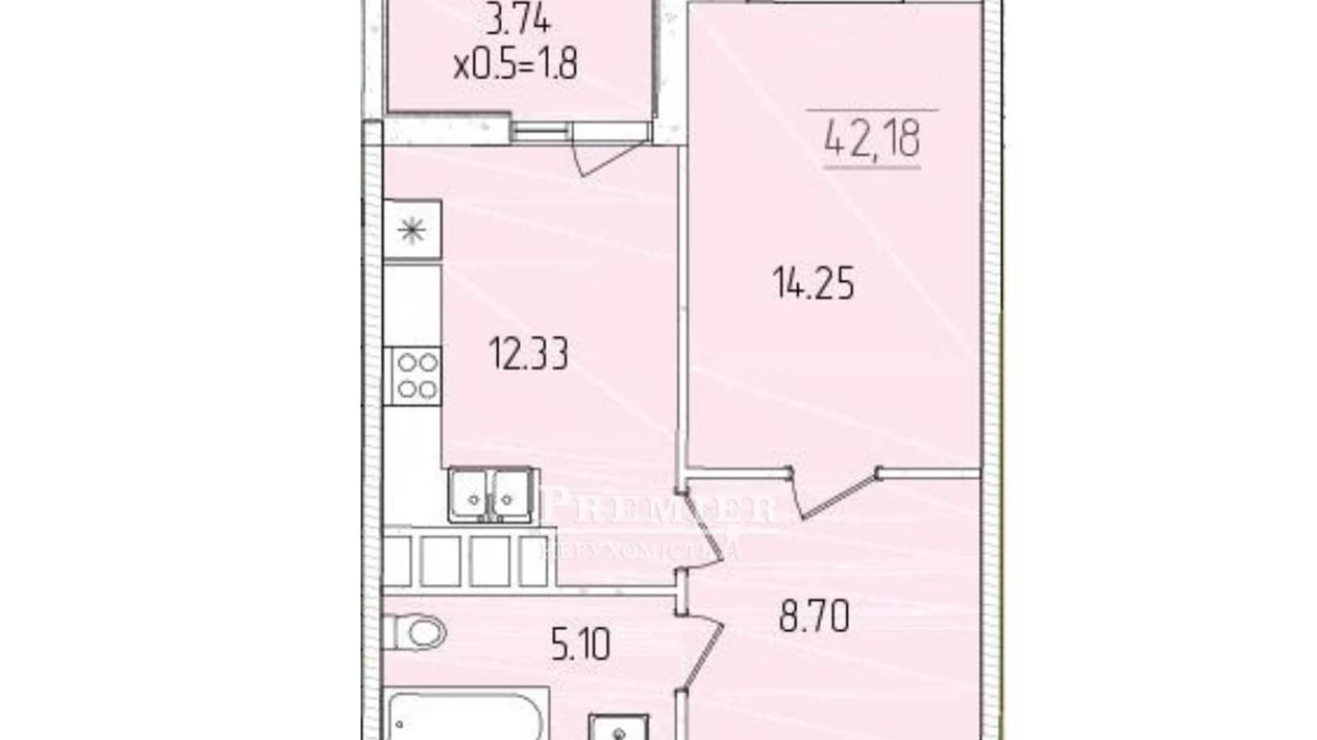 Продается 1-комнатная квартира 43 кв. м в Одессе, ул. Краснова - фото 2