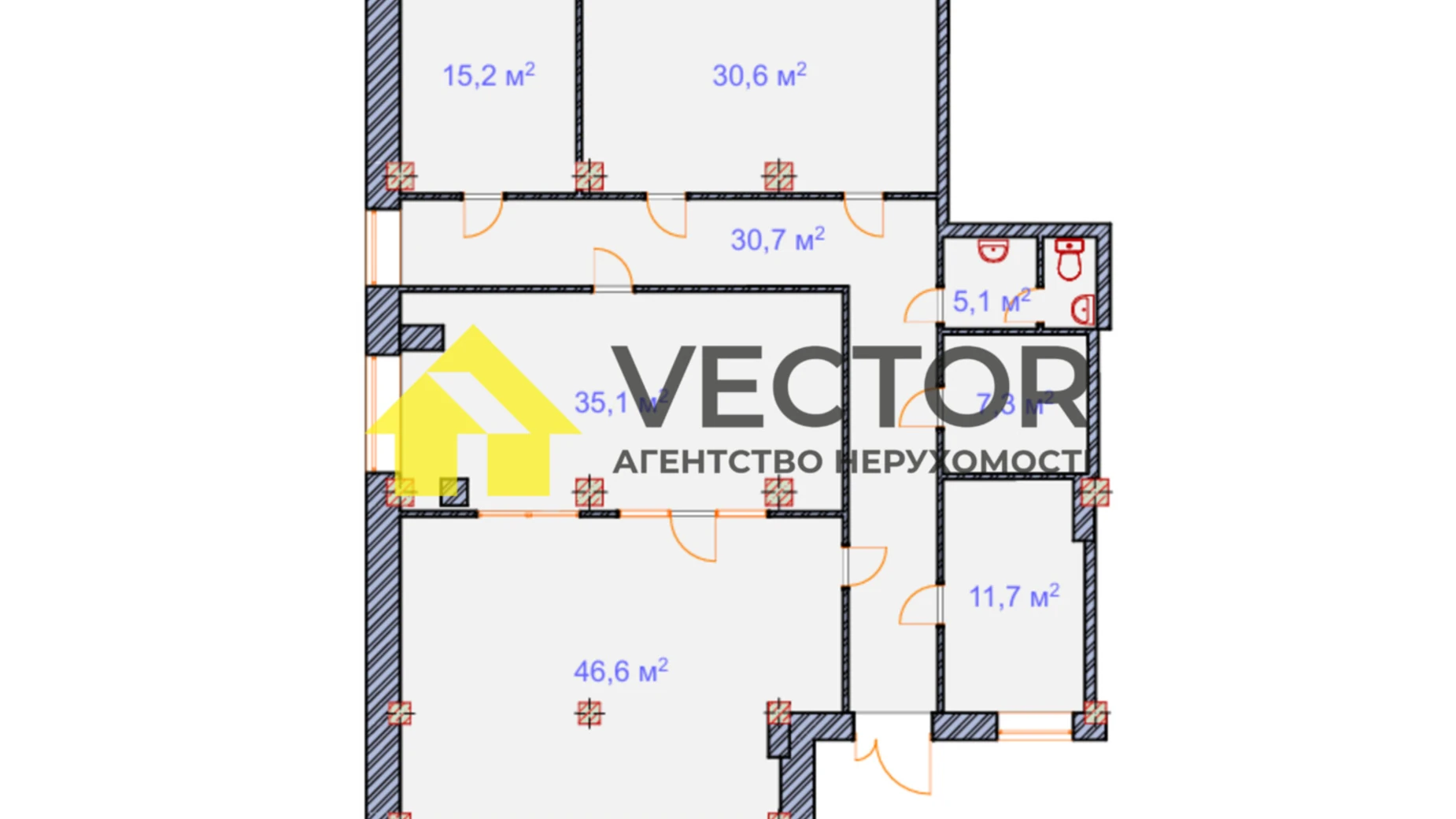Сдается в аренду помещения свободного назначения 182 кв. м в 6-этажном здании, цена: 55000 грн - фото 4