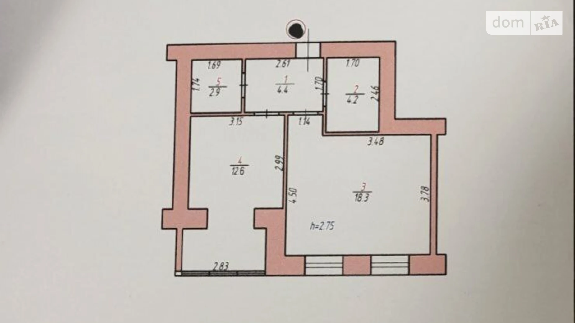Продается 1-комнатная квартира 42.4 кв. м в Хмельницком, цена: 38000 $ - фото 5