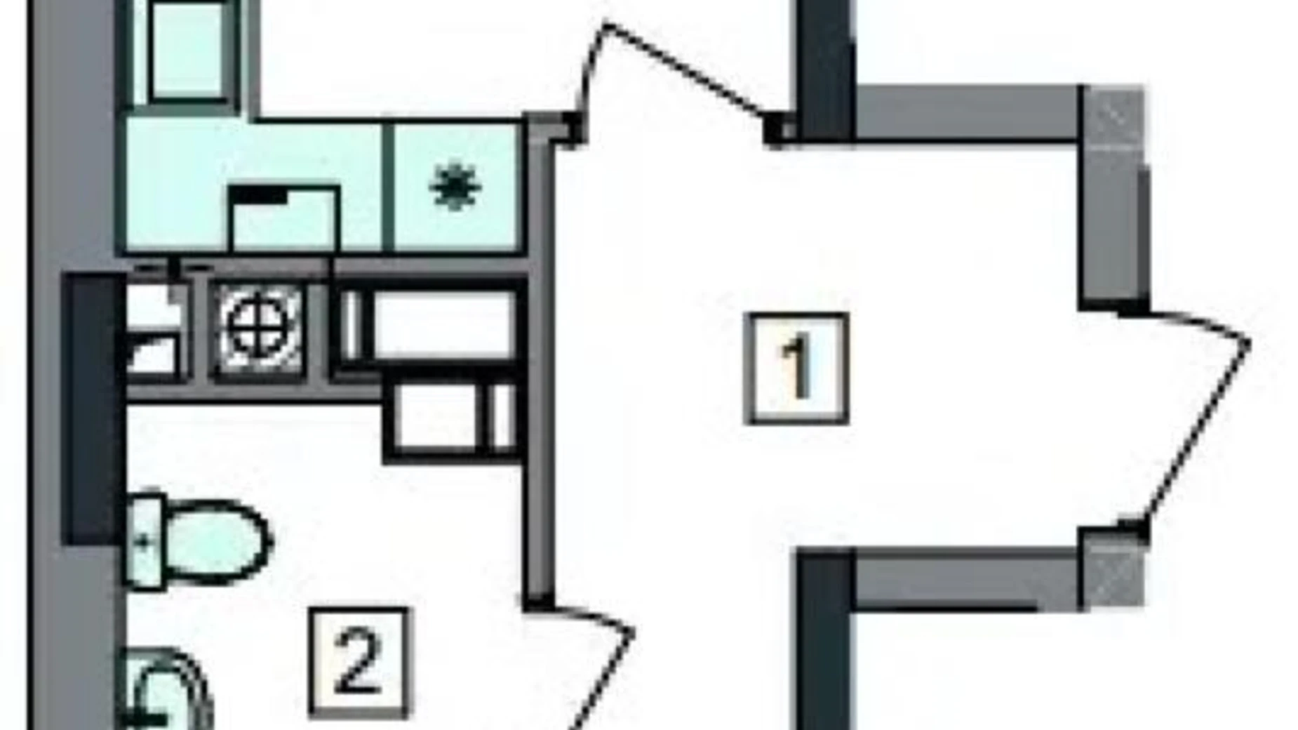 Продается 1-комнатная квартира 50.38 кв. м в, цена: 2443430 грн - фото 4