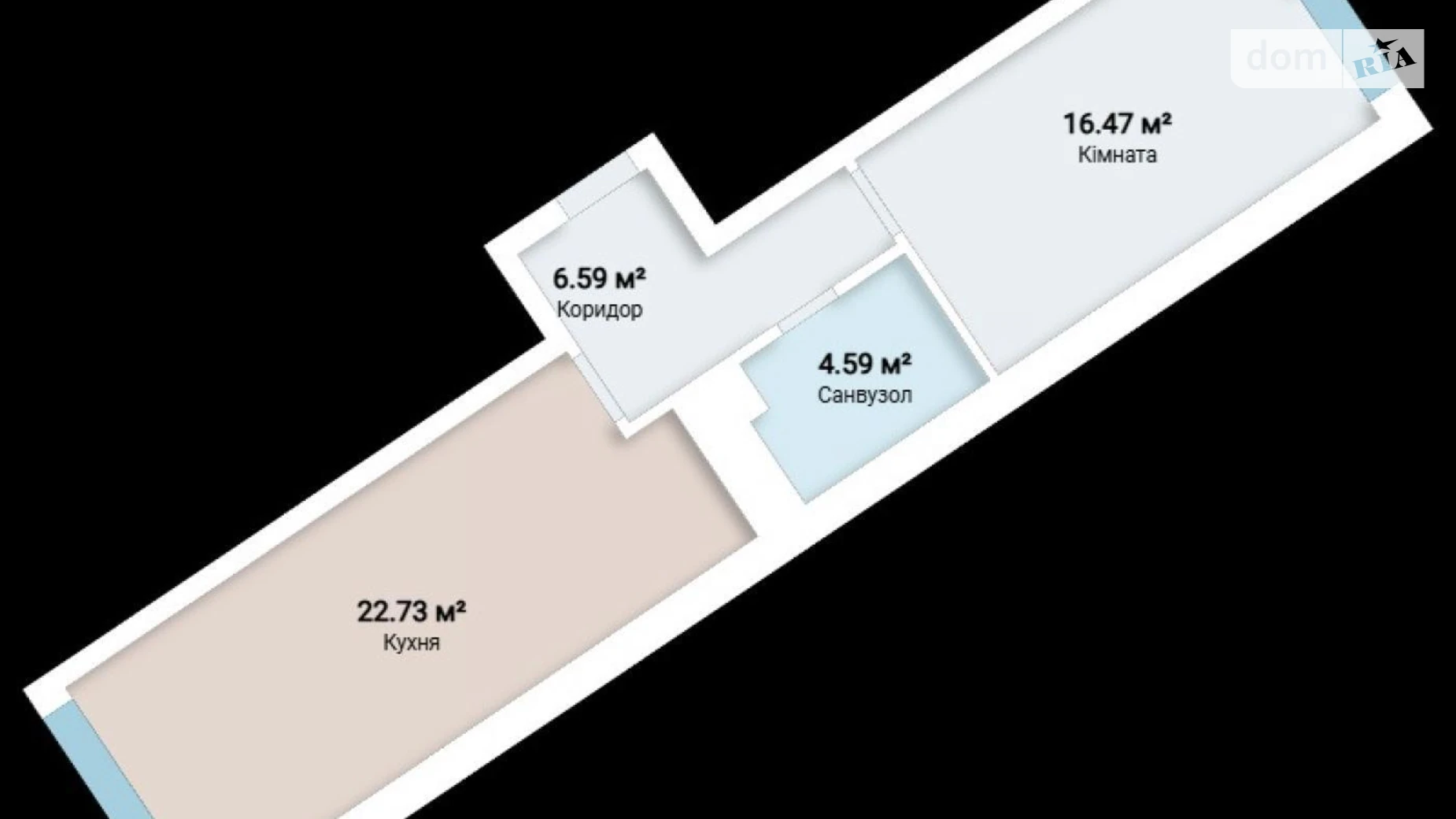 Продается 1-комнатная квартира 50.38 кв. м в, цена: 2443430 грн - фото 5
