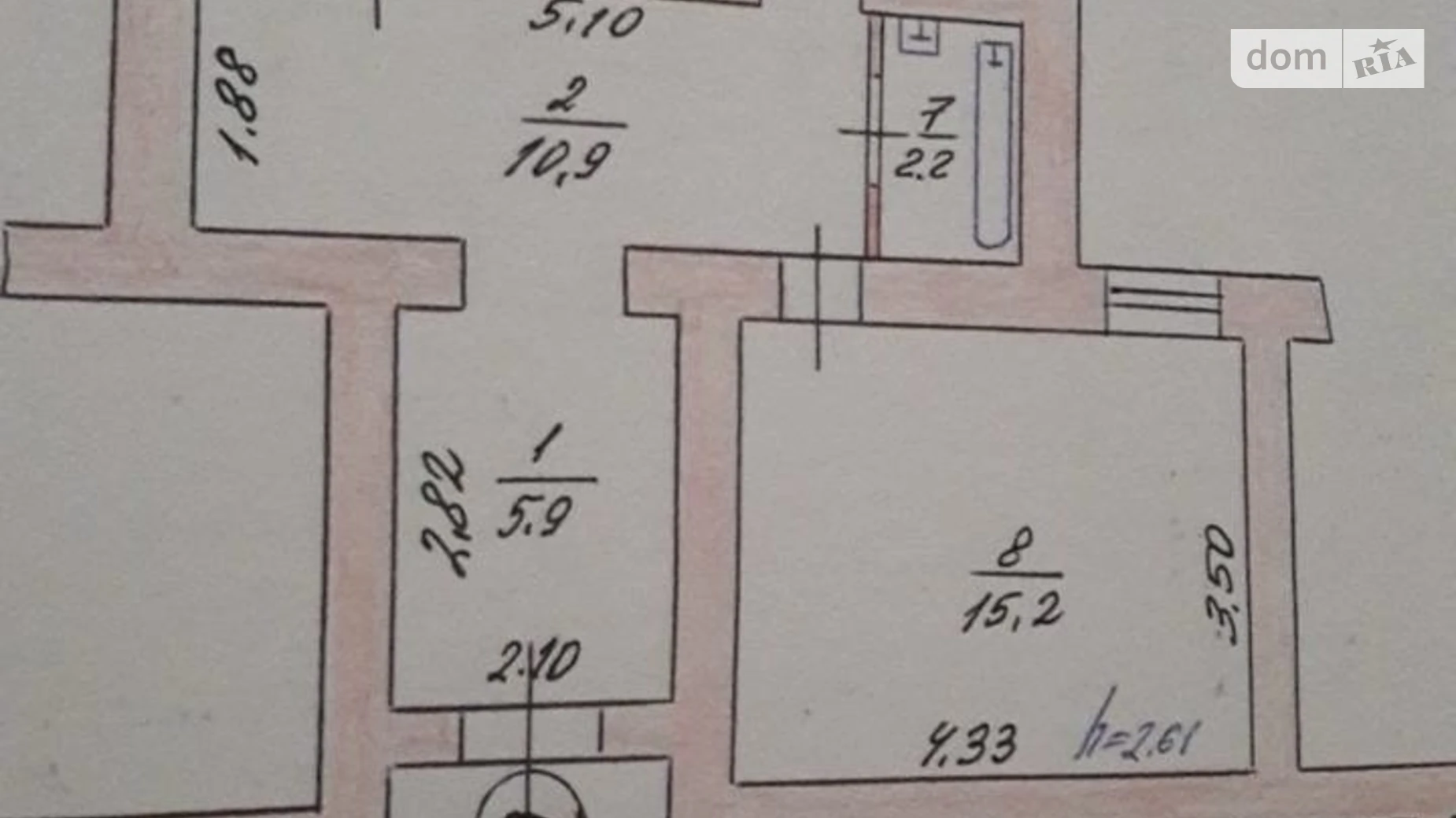 Продается 2-комнатная квартира 55.2 кв. м в Хмельницком, ул. Проскуровская, 1 - фото 3