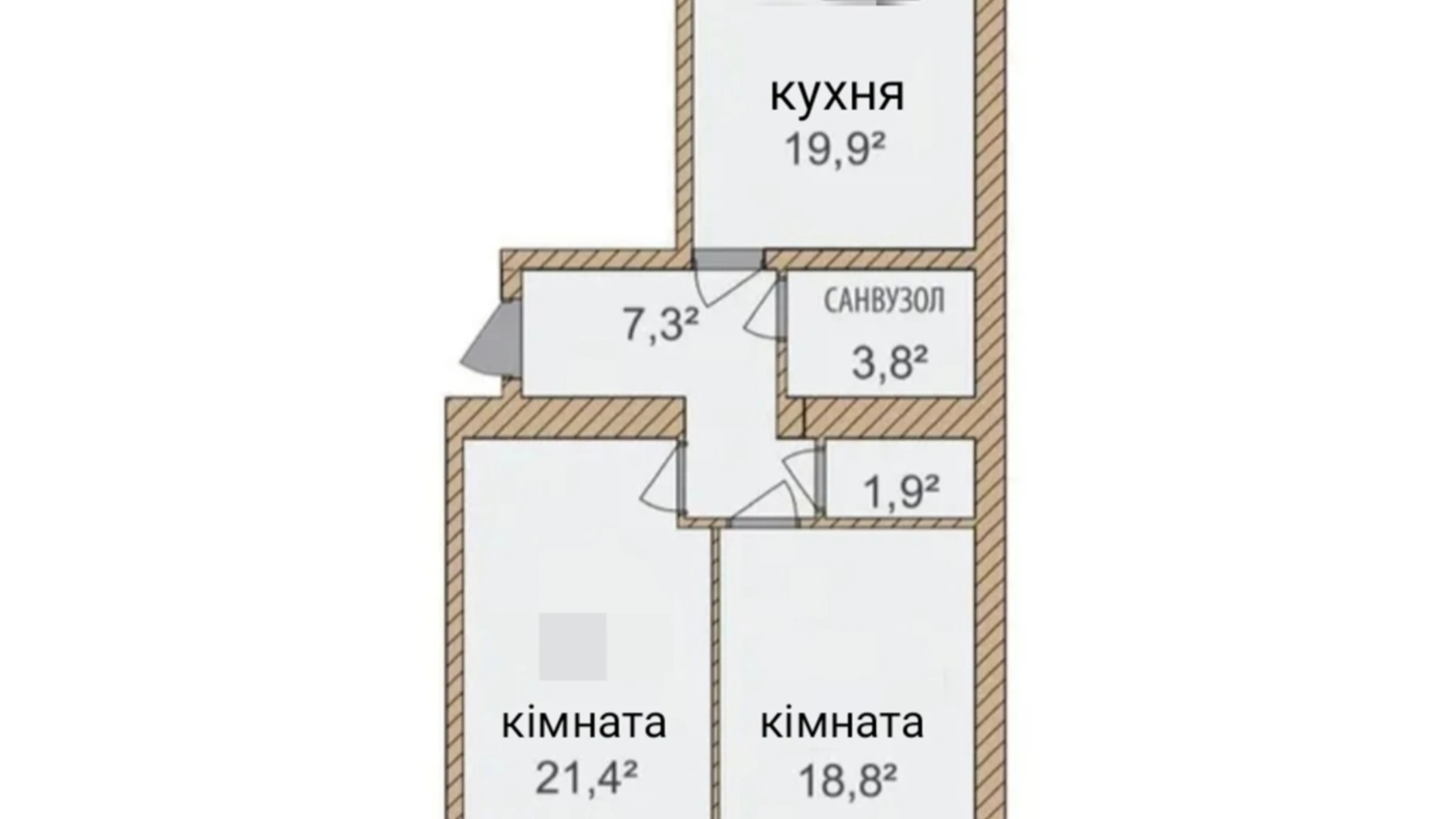 Продается 2-комнатная квартира 73 кв. м в Хмельницком, Озерна 3 секція, 16Б - фото 4