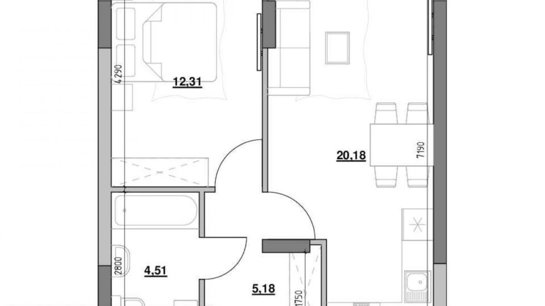 Продается 1-комнатная квартира 42.18 кв. м в Львове, ул. Шевченко Тараса, 17 - фото 2