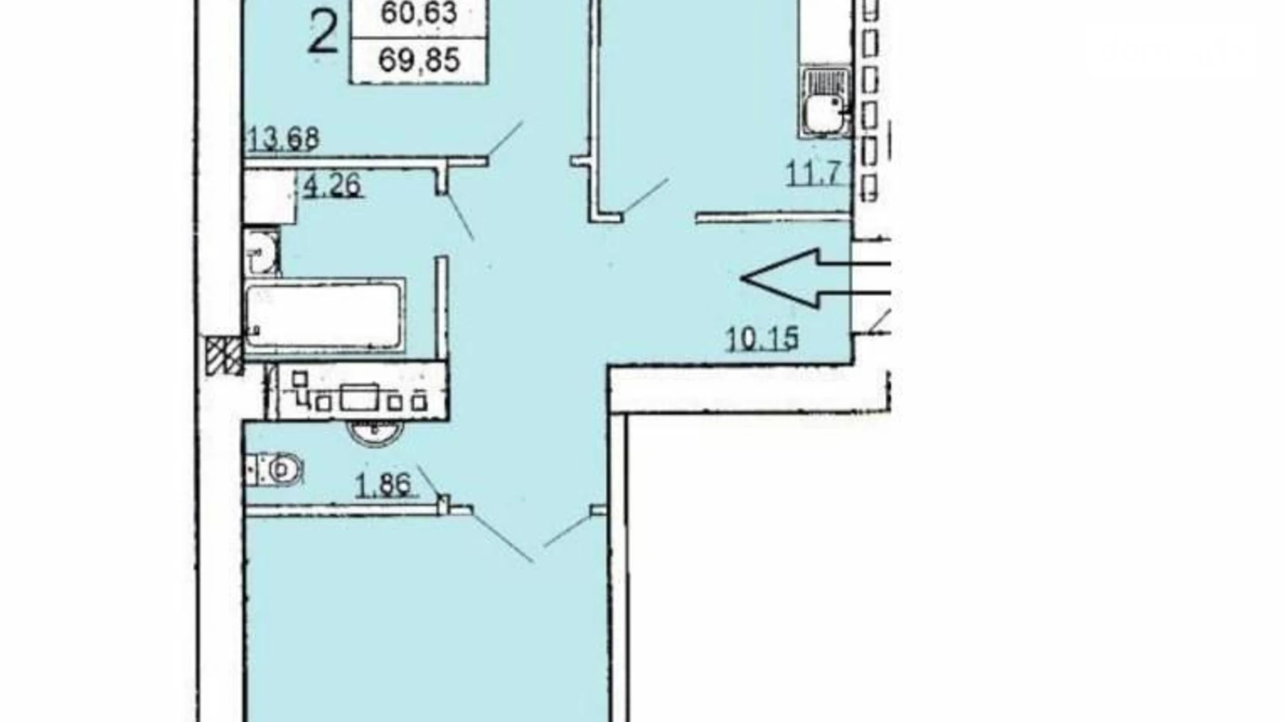 Продається 2-кімнатна квартира 70 кв. м у Одесі, вул. Шота Руставелі, 1А - фото 5